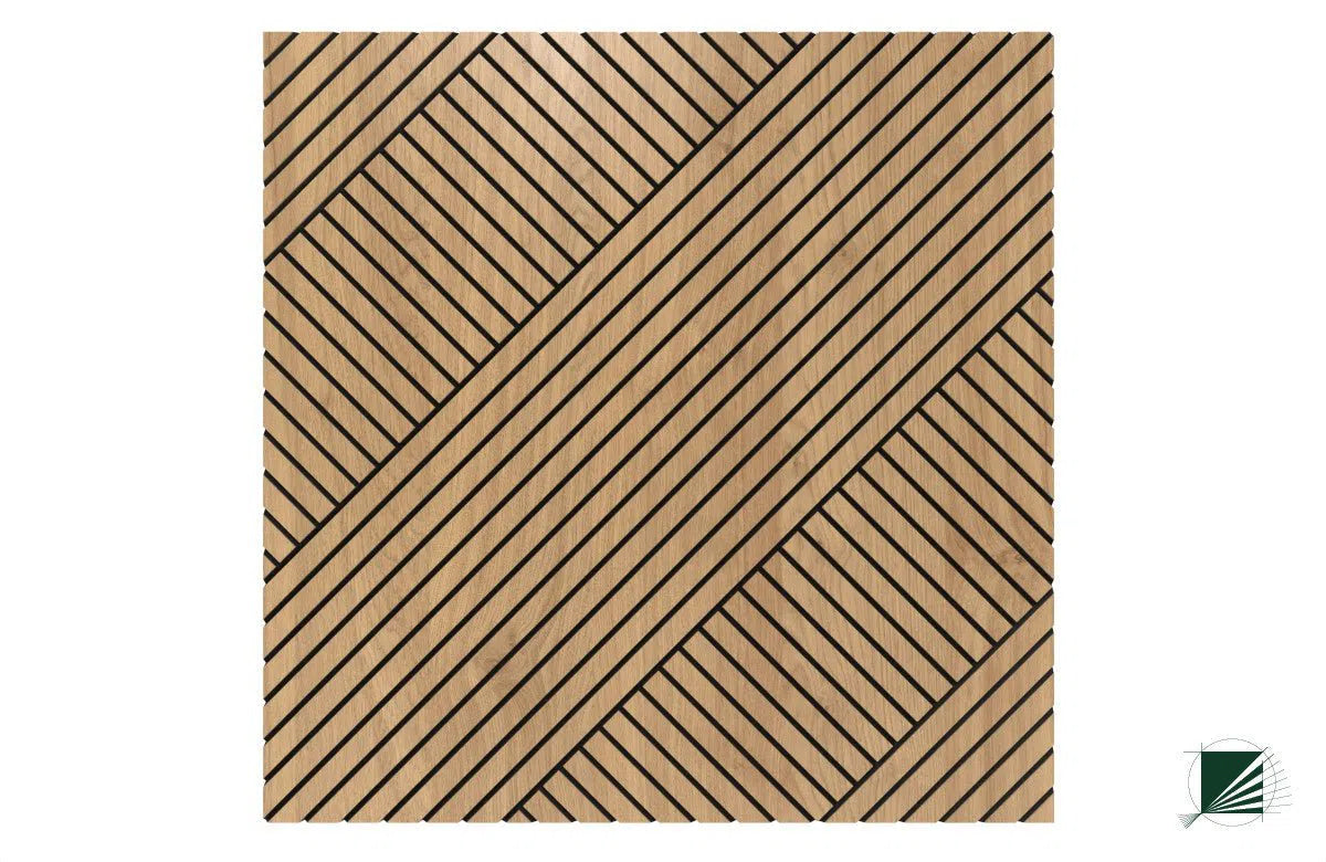 GrooveCraft Milled Acoustic Wall Panels MDF - 6 on white background DecorMania UK