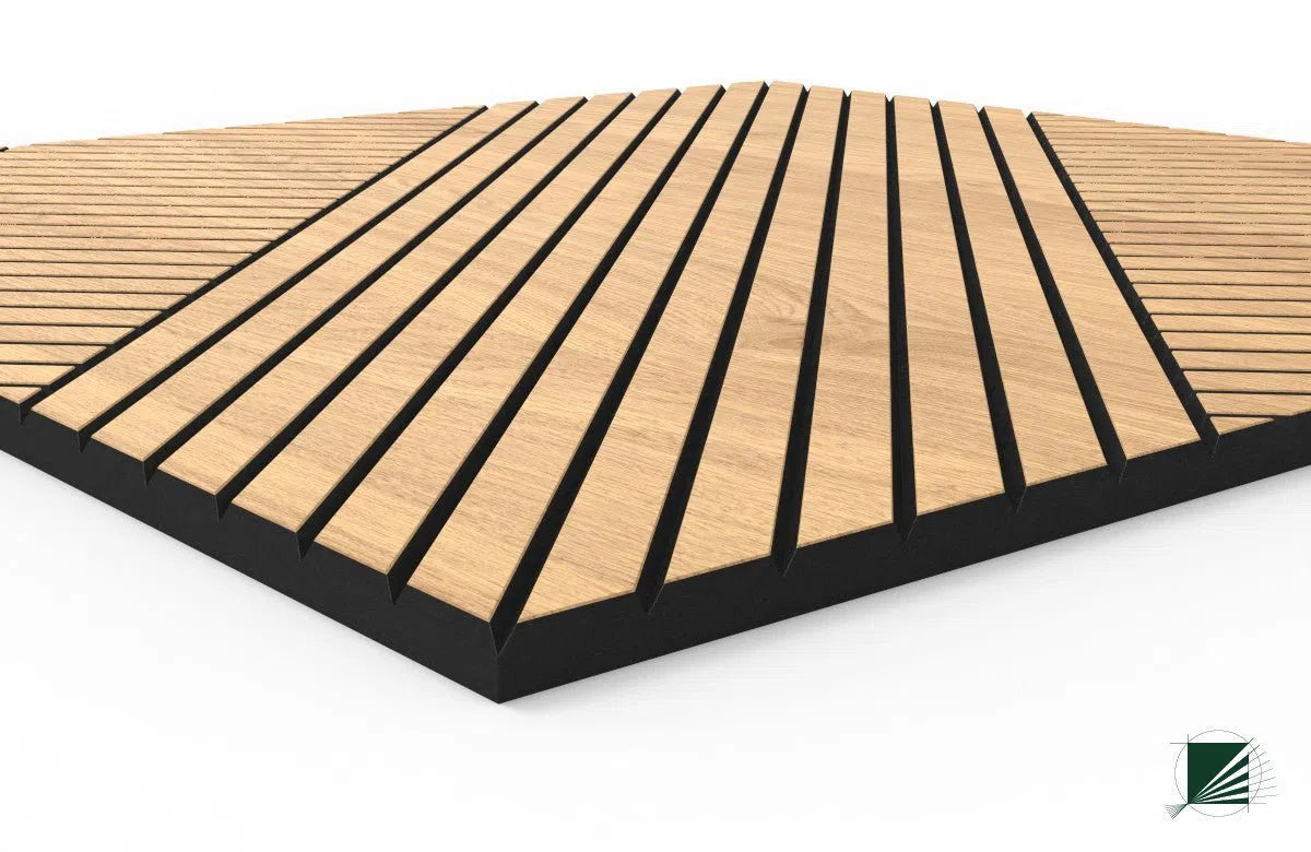 GrooveCraft Milled Acoustic Wall Panels MDF - 6 on white background DecorMania UK