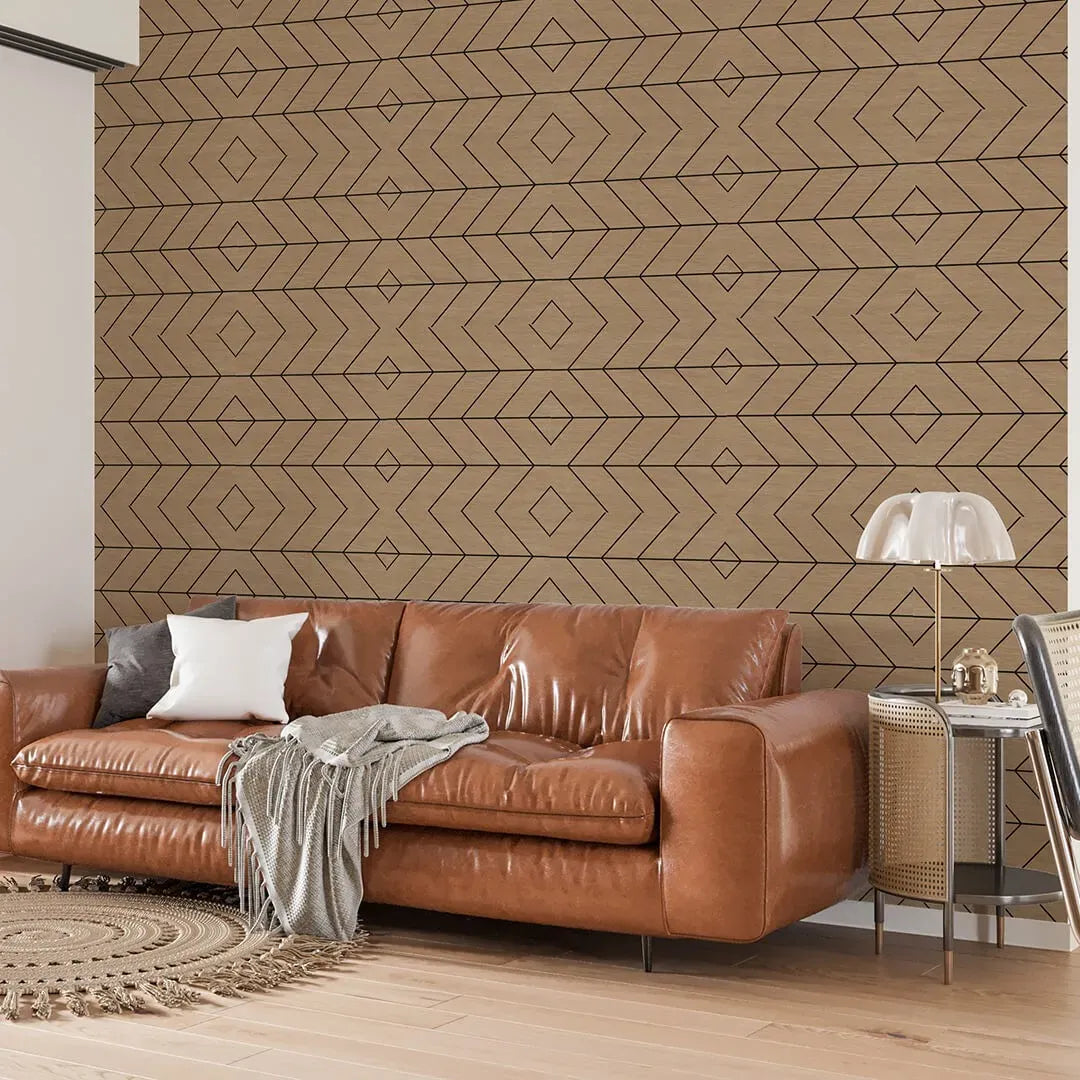 GrooveCraft Milled Acoustic Wall Panels MDF - 7 feature wall in living room interior DecorMania UK