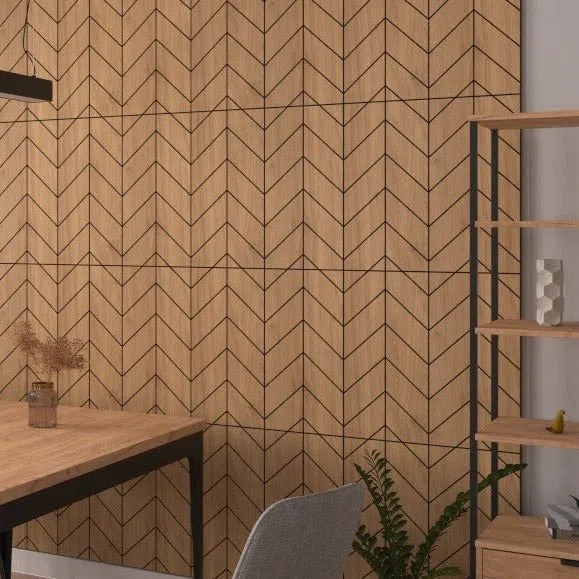 GrooveCraft Milled Acoustic Wall Panels MDF - 7 feature wall DecorMania UK