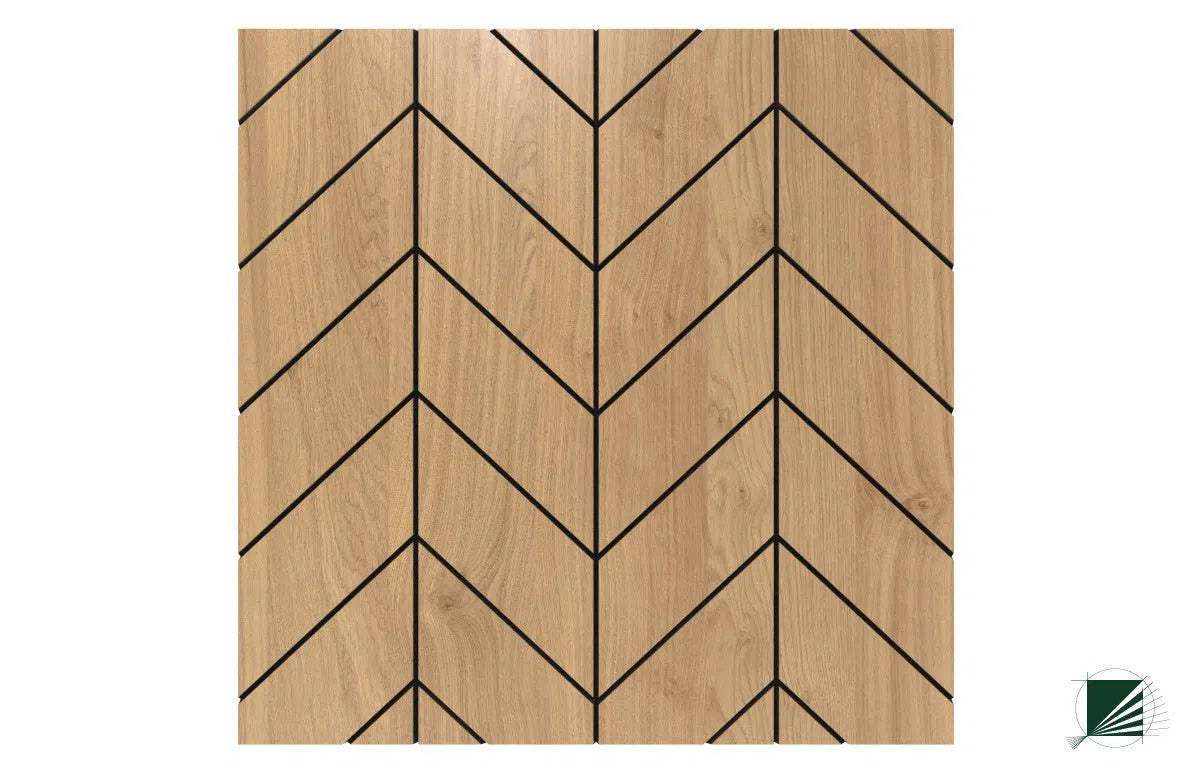 GrooveCraft Milled Acoustic Wall Panels MDF - 7 on white background DecorMania UK