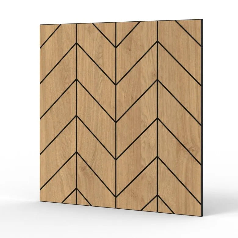 GrooveCraft Milled Acoustic Wall Panels MDF - 7 on white background DecorMania UK