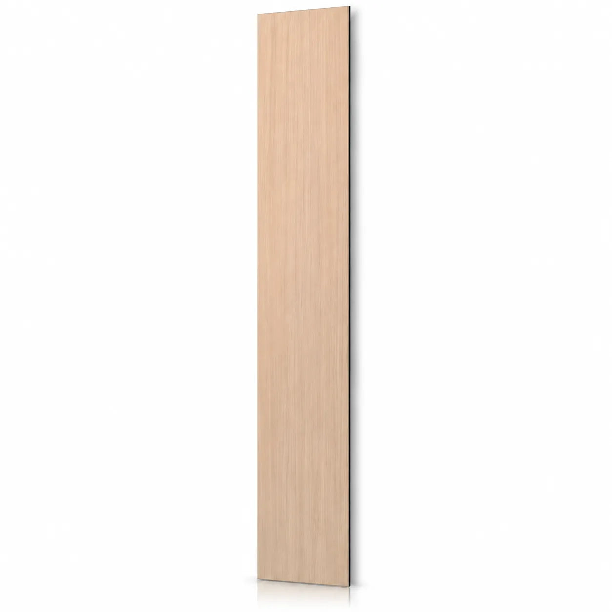 Front view of a tall rectangular MDF wall panel finished with a natural light oak veneer