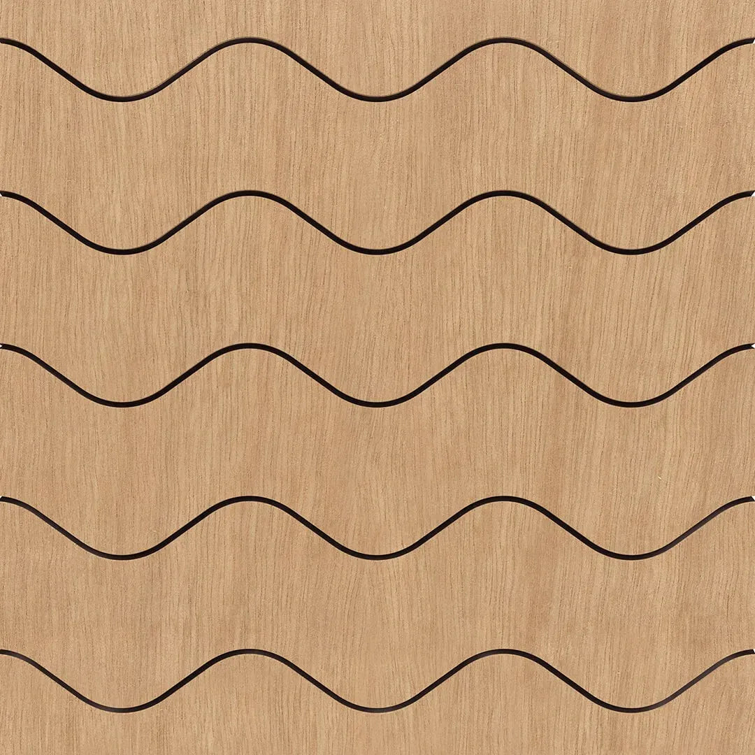 Modern GrooveCraft Milled Acoustic Wall Panels MDF – Model 8 pattern closeup Decormania UK