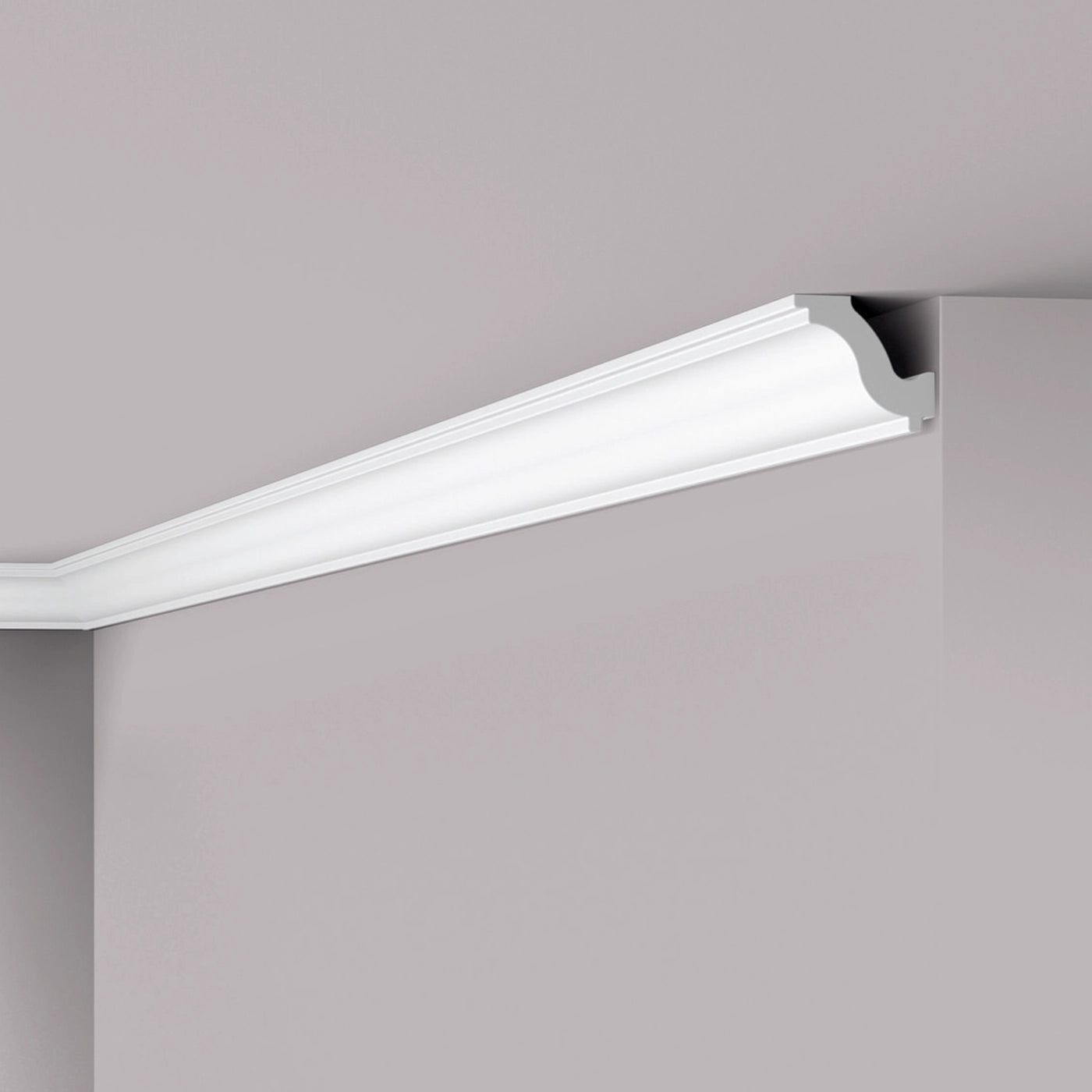 NOMASTYL® NMC 2m Ceiling Coving on plain wall and ceiling Decormania UK