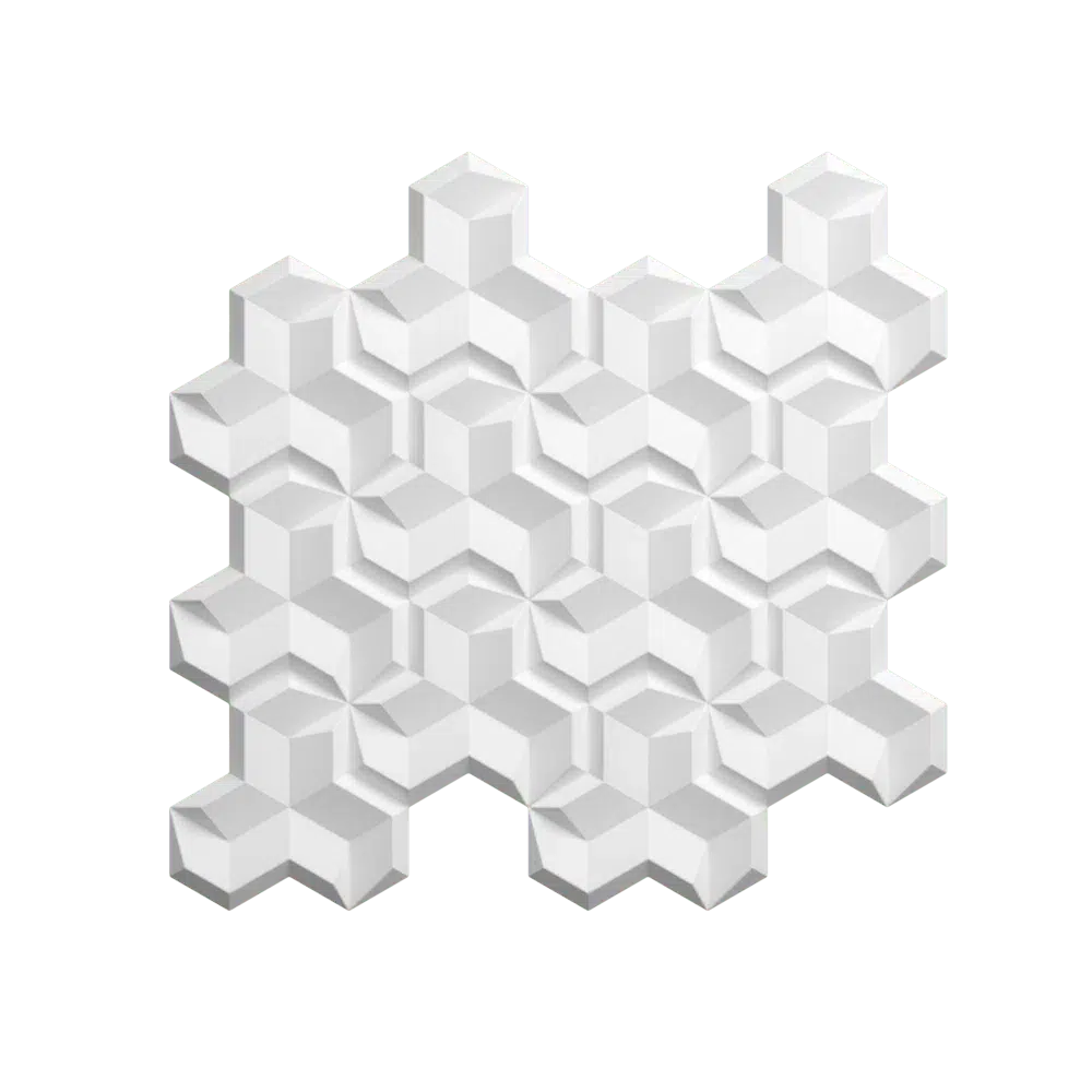 HEXA.2 3D Decorative Wall Panels - Polystyrene on dark background | DecorMania UK