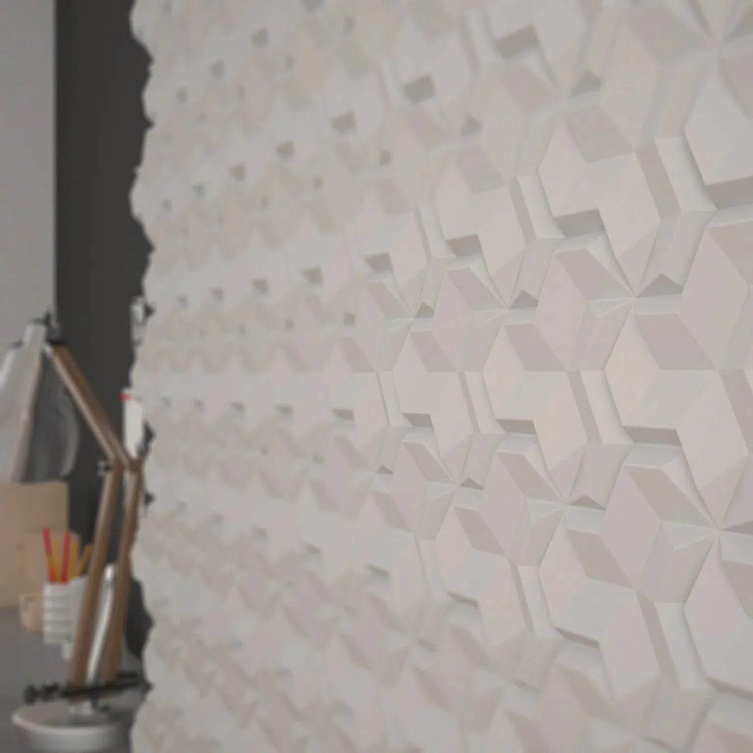 HEXA.2 3D Decorative Wall Panels - Polystyrene closeup | DecorMania UK