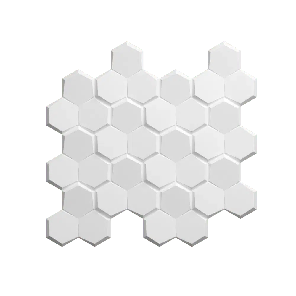 HEXA 3D Decorative Wall Panels - Polystyrene on white background | DecorMania UK