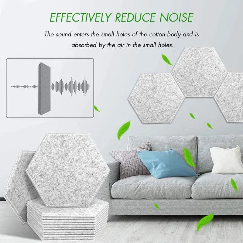 HEXA 3D Felt PET Wall Panels reduce noise | DecorMania UK