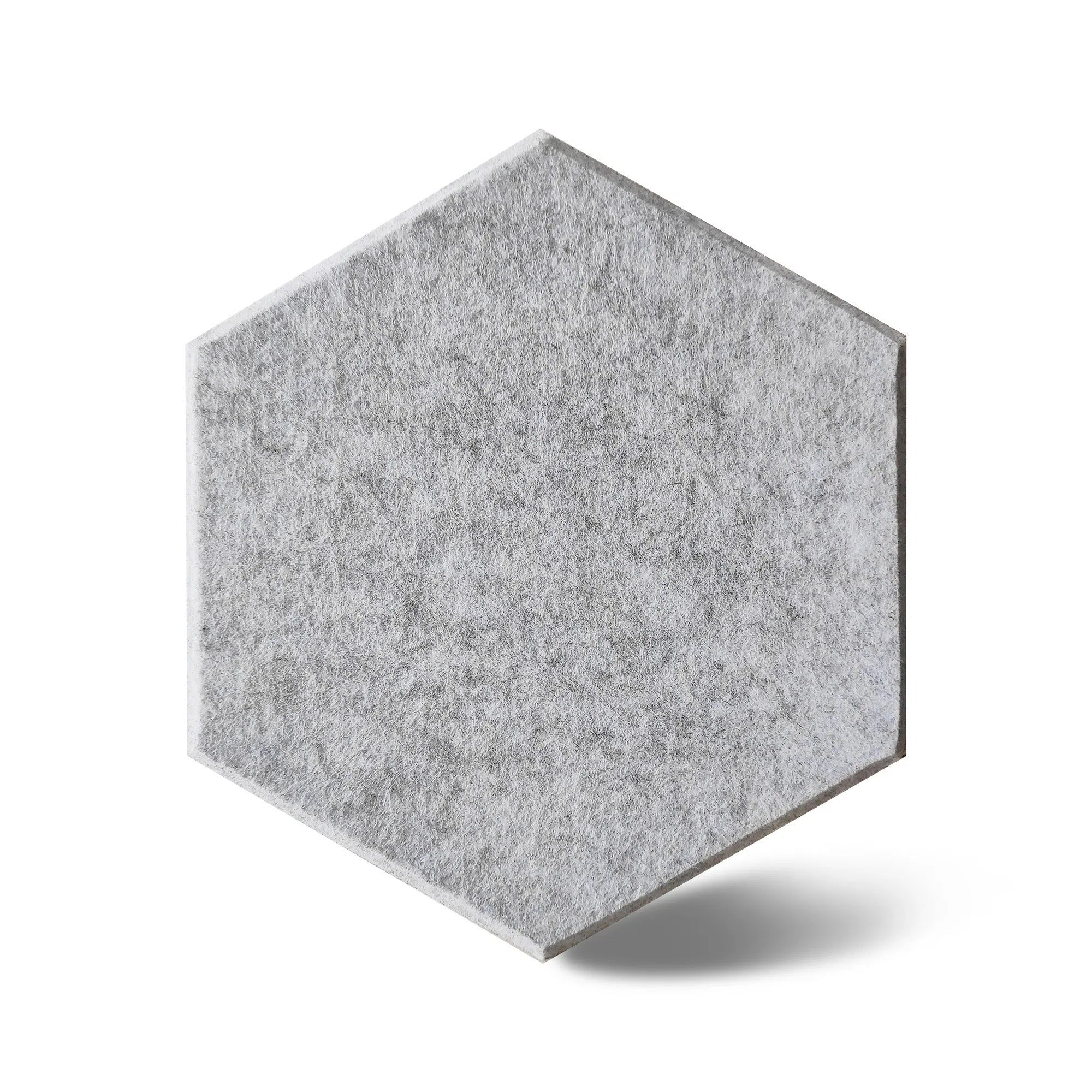 Close-up view of HEXA 3D Felt PET Wall Panels - GREY | DecorMania UK