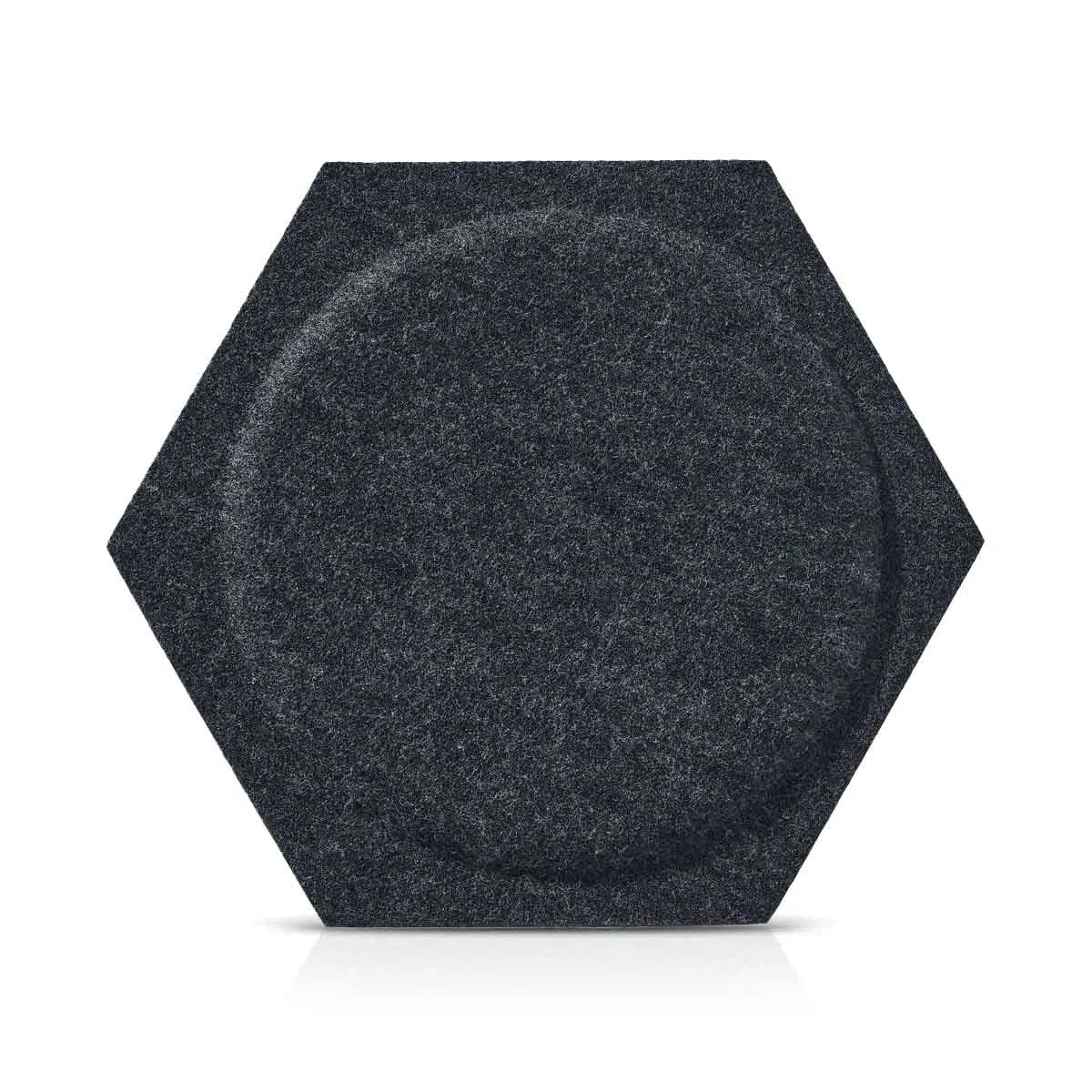 HEXA BOLD 2 Acoustic 3D Felt Wall Panels on white background BLACK Multipack Decormania UK