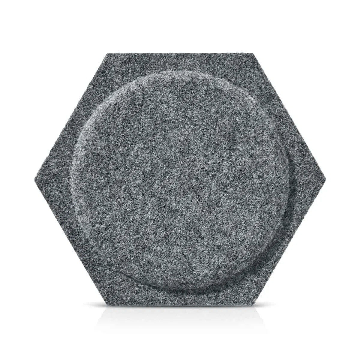 HEXA BOLD 2 Acoustic 3D Felt Wall Panels on white background GREY Multipack Decormania UK