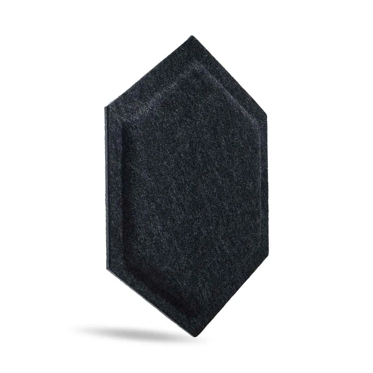 HEXA BOLD Acoustic 3D Felt Wall Panels on white background BLACK Multipack Decormania UK