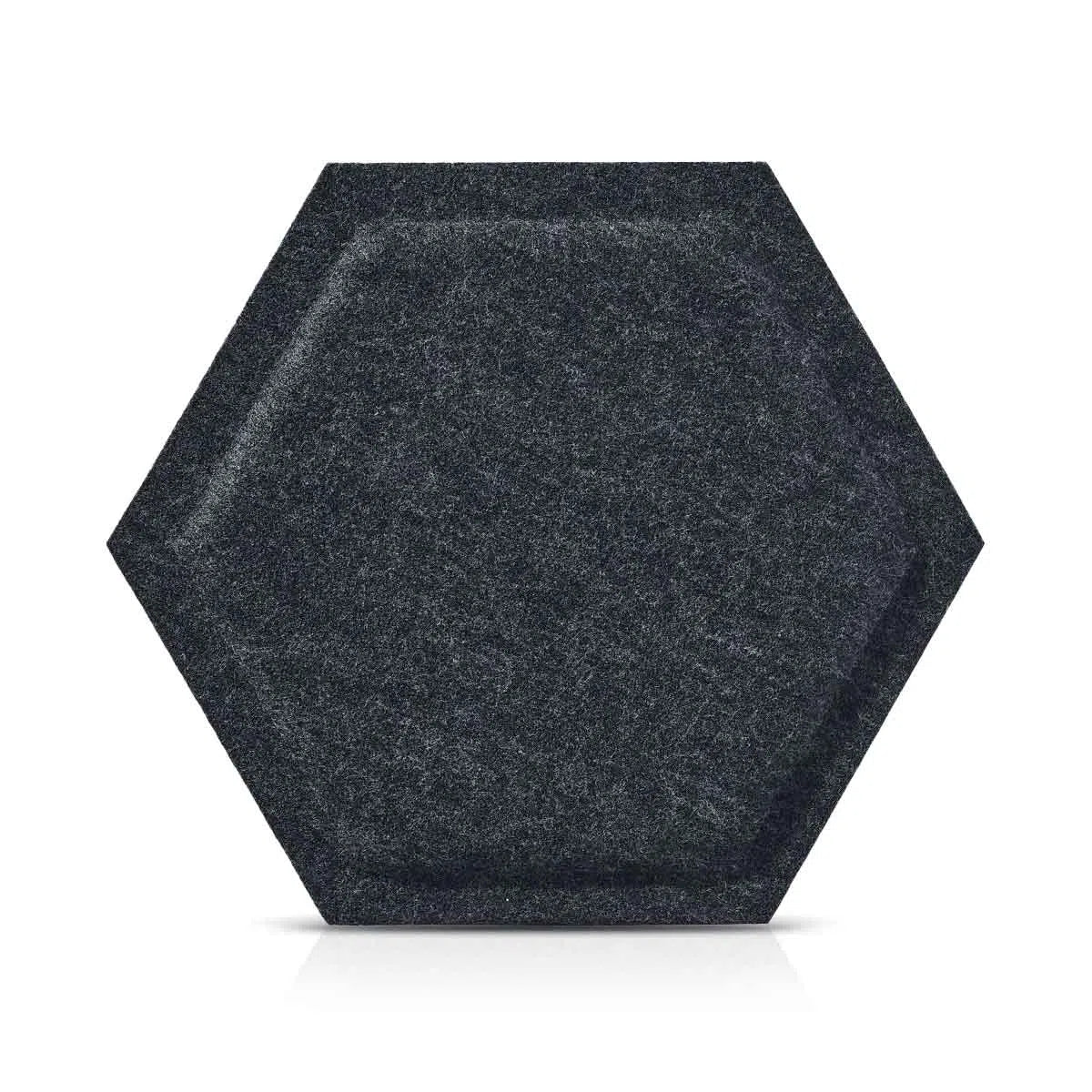 HEXA BOLD Acoustic 3D Felt Wall Panels on white background BLACK Multipack Decormania UK