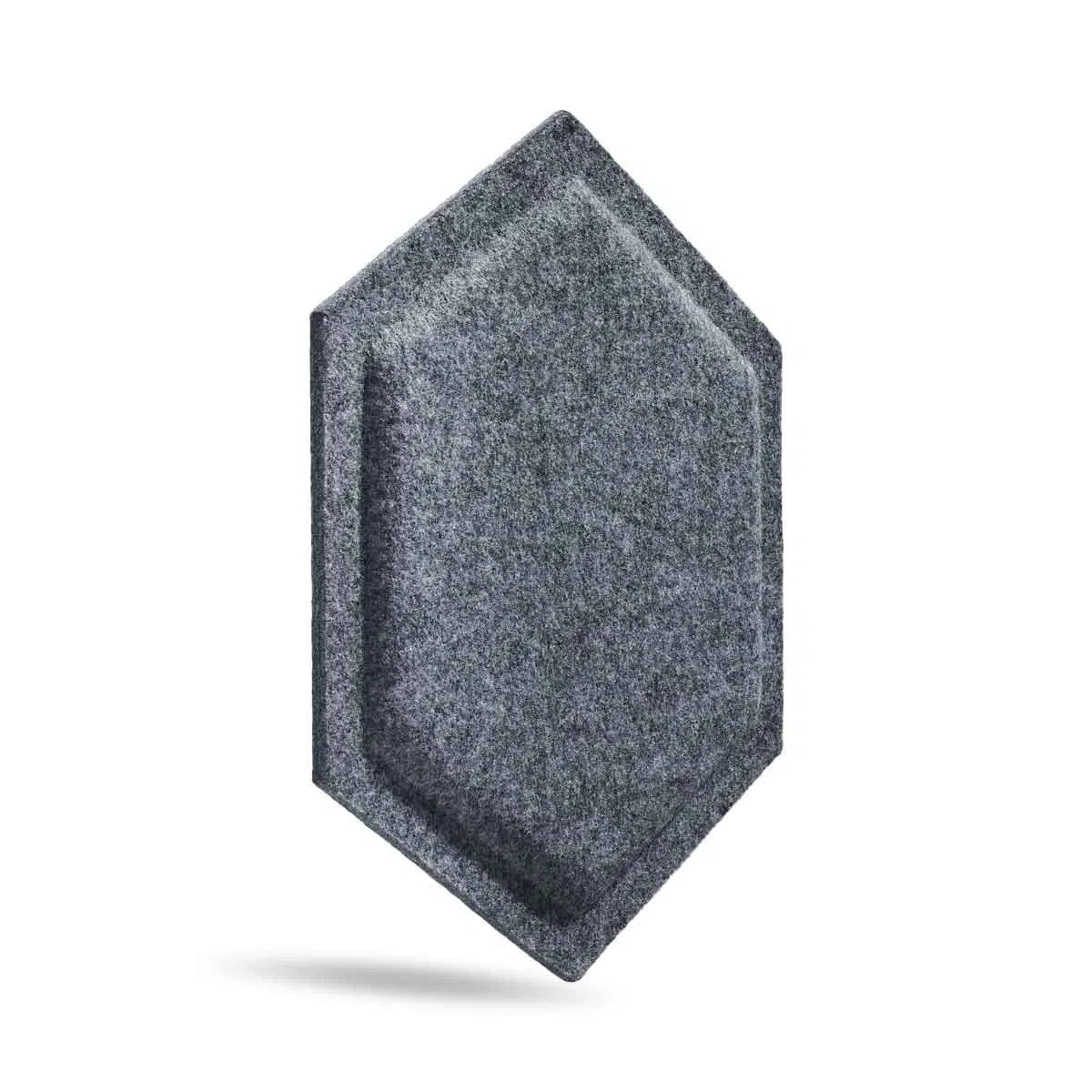 HEXA BOLD Acoustic 3D Felt Wall Panels on white background GREY Multipack Decormania UK