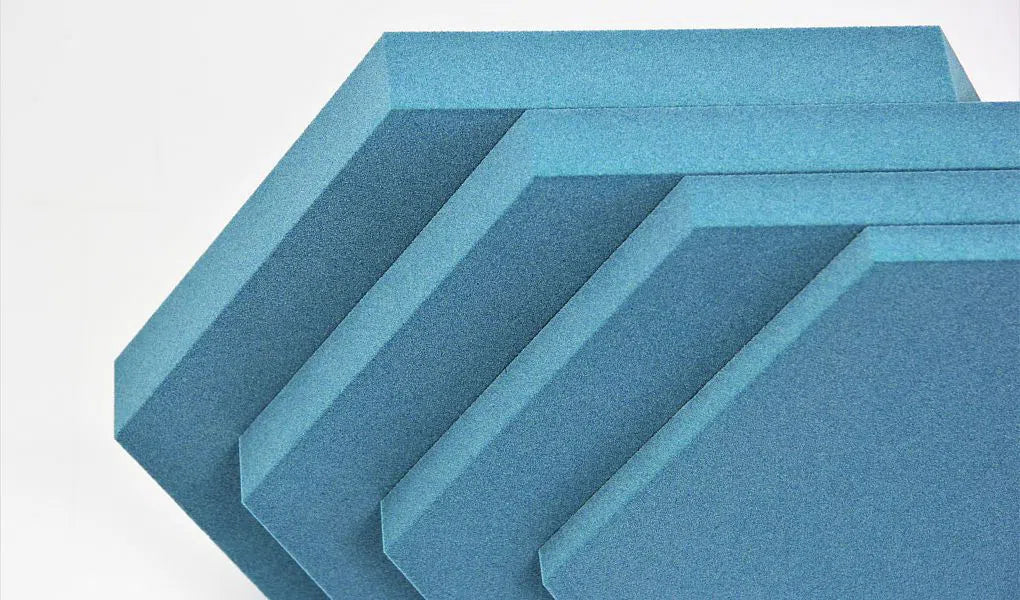 HEXA L Soft Acoustic Wall Panels stacks | DecorMania UK