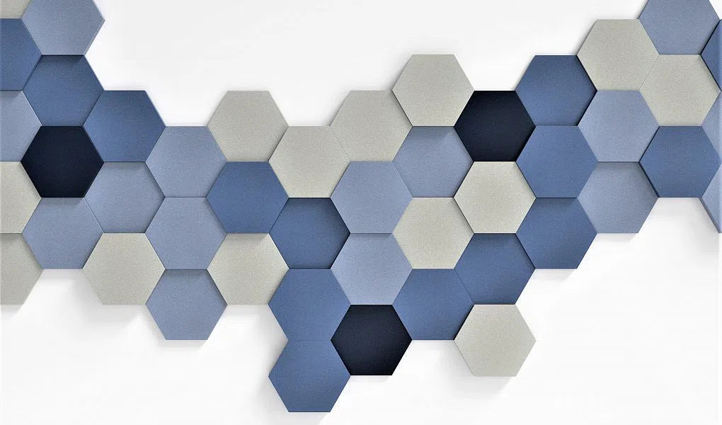 HEXA M Soft Acoustic Wall Panel decor on white background 3D Wall Panels | DecorMania UK