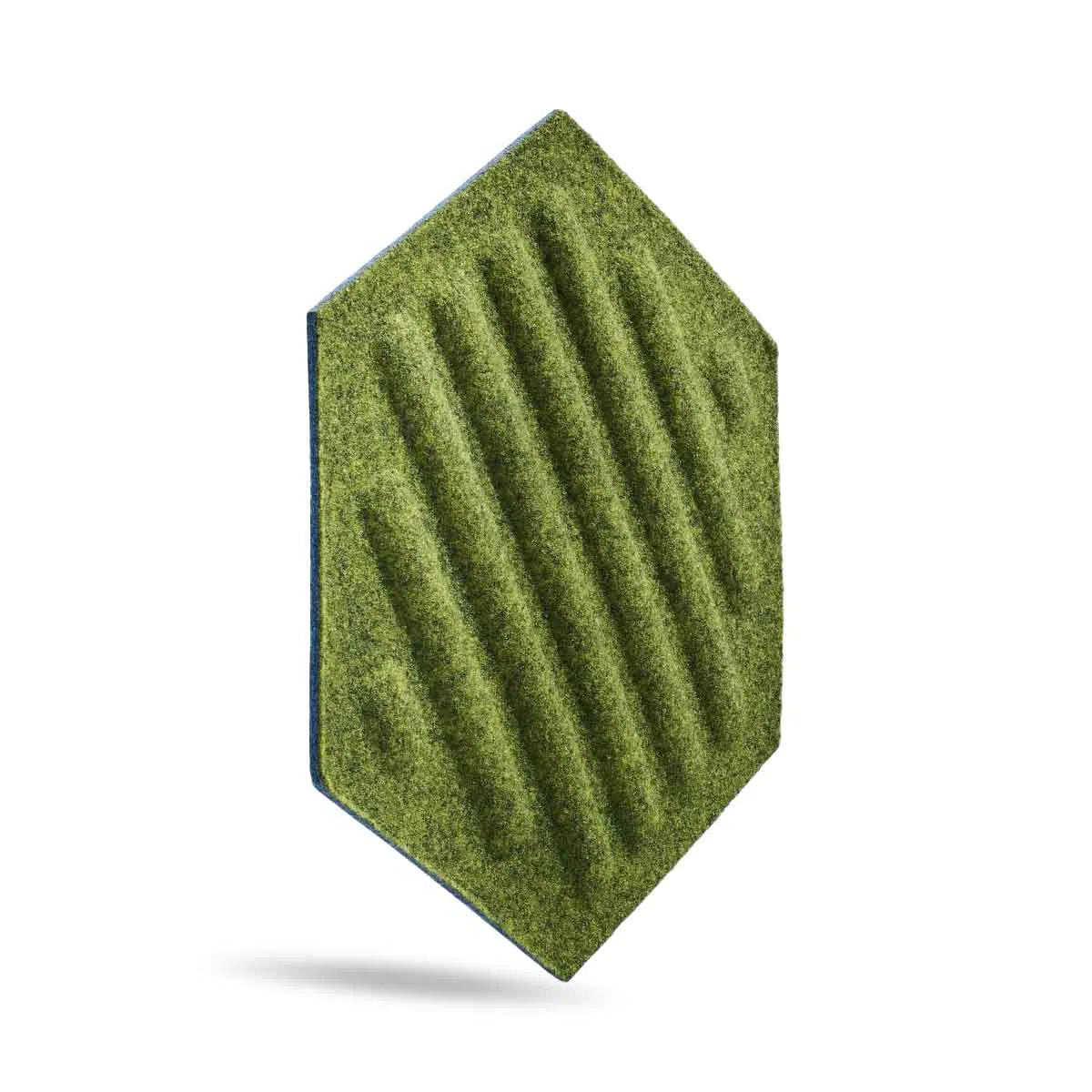 HEXA RIFT 3D Acoustic Felt Wall Panels on white background OLIVE Multipack Decormania UK