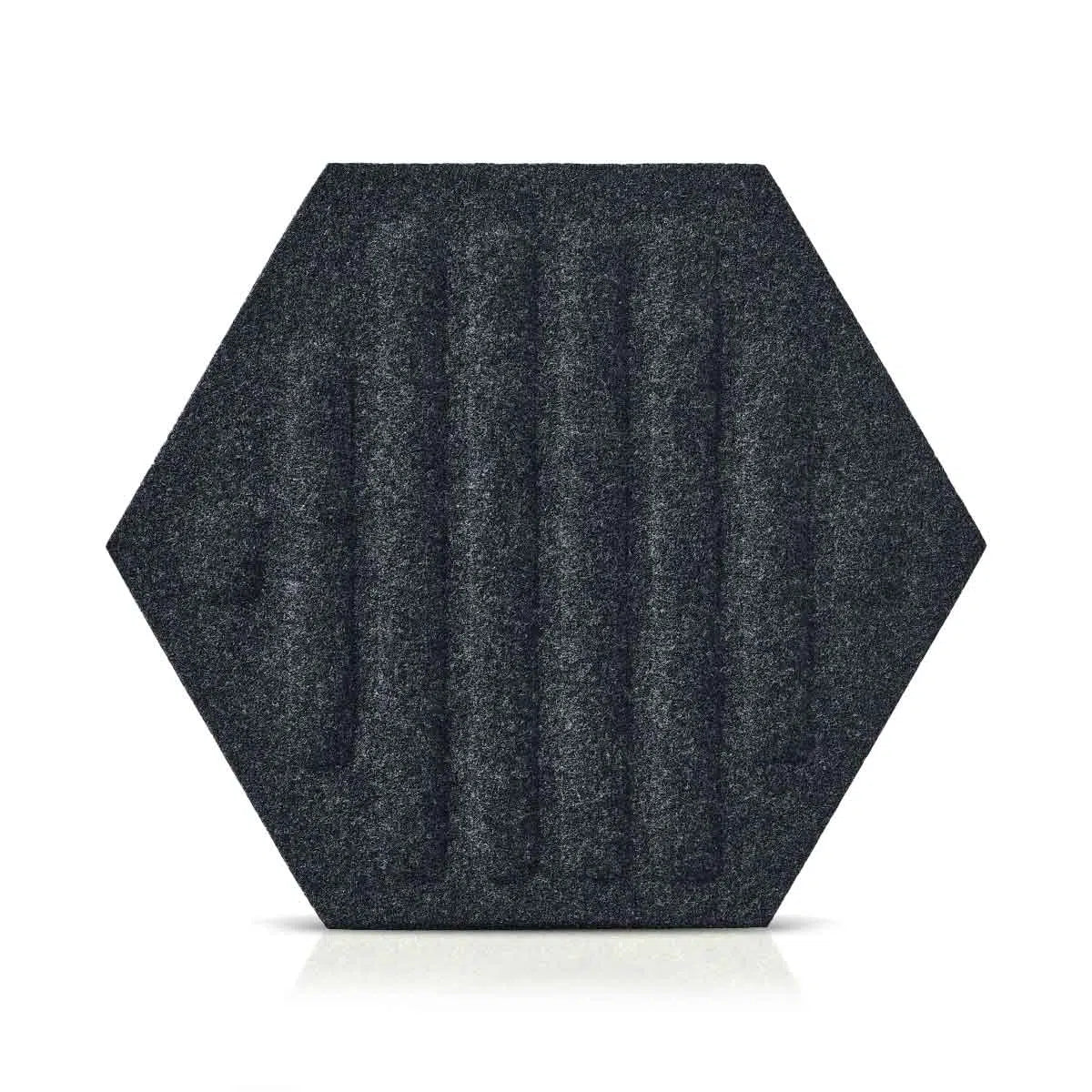 HEXA RIFT Acoustic 3D Felt Wall Panels on white background BLACK Multipack Decormania UK