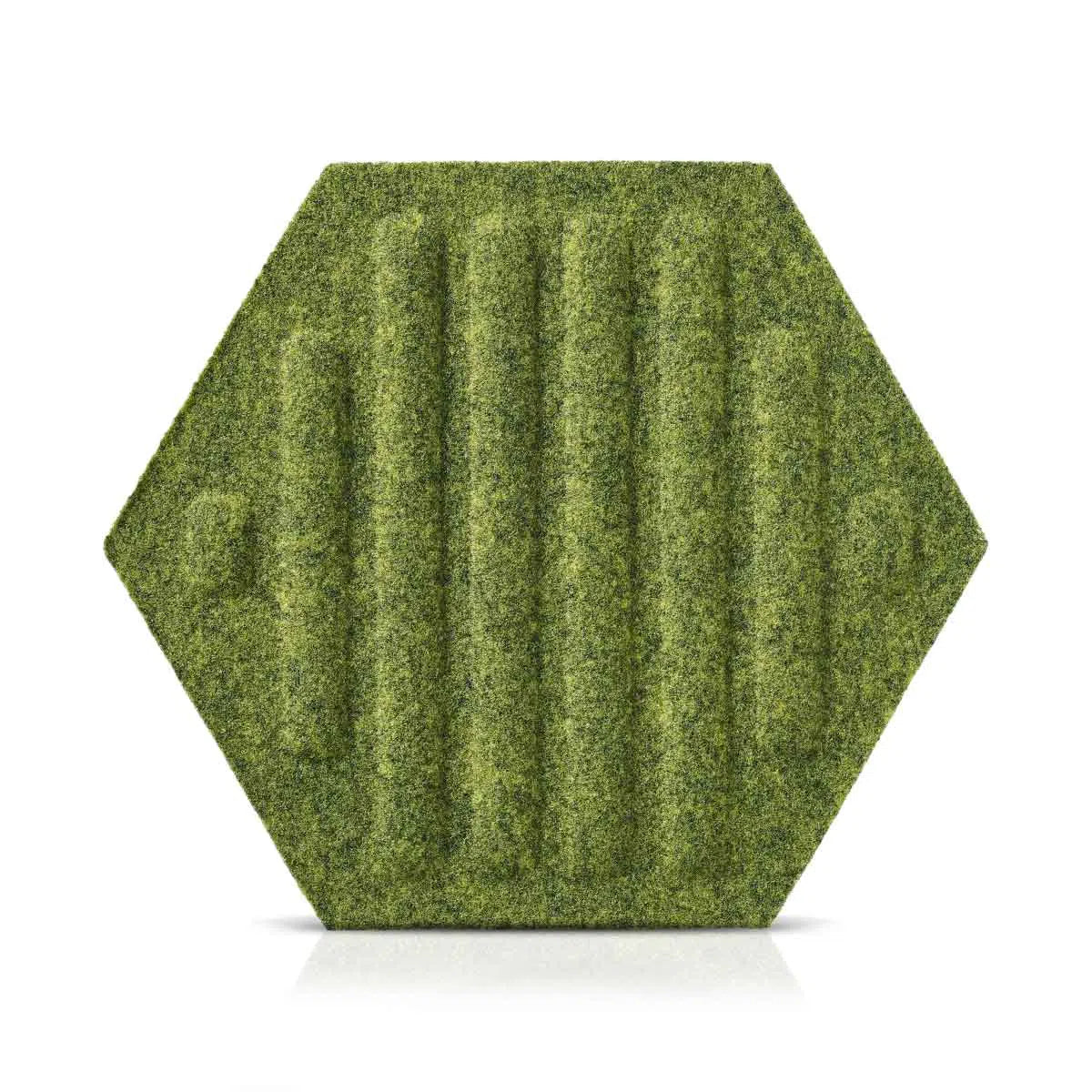 HEXA RIFT Acoustic 3D Felt Wall Panels on white background OLIVE Multipack Decormania UK