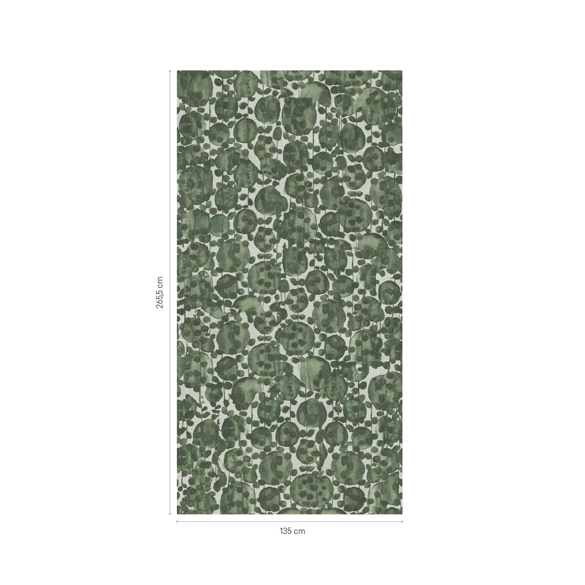 Hanging Plants mineral composite wall panel with green botanical pattern and dimensions