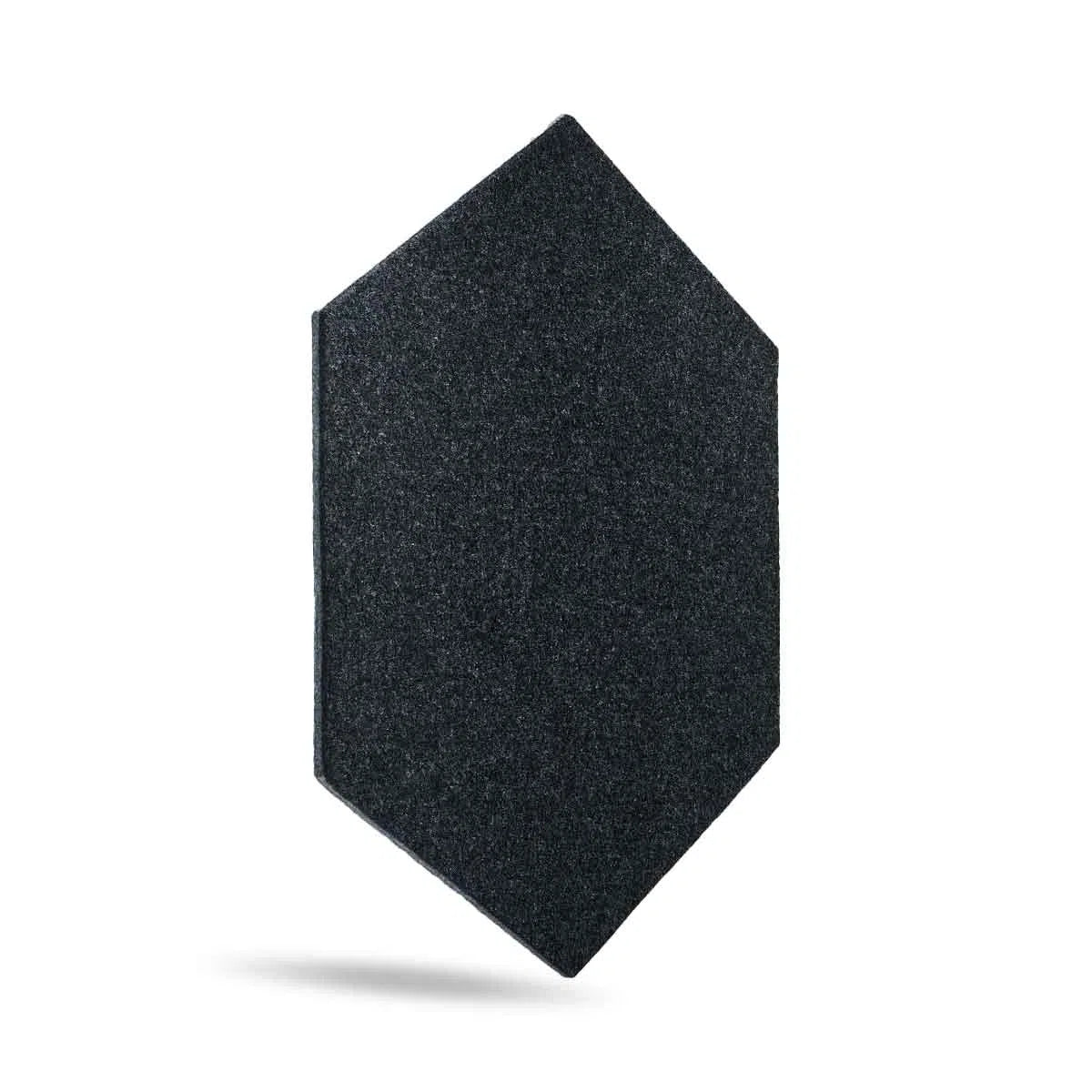 Hexa FLAT Acoustic Felt Wall Panels on white background BLACK Multipack Decormania UK