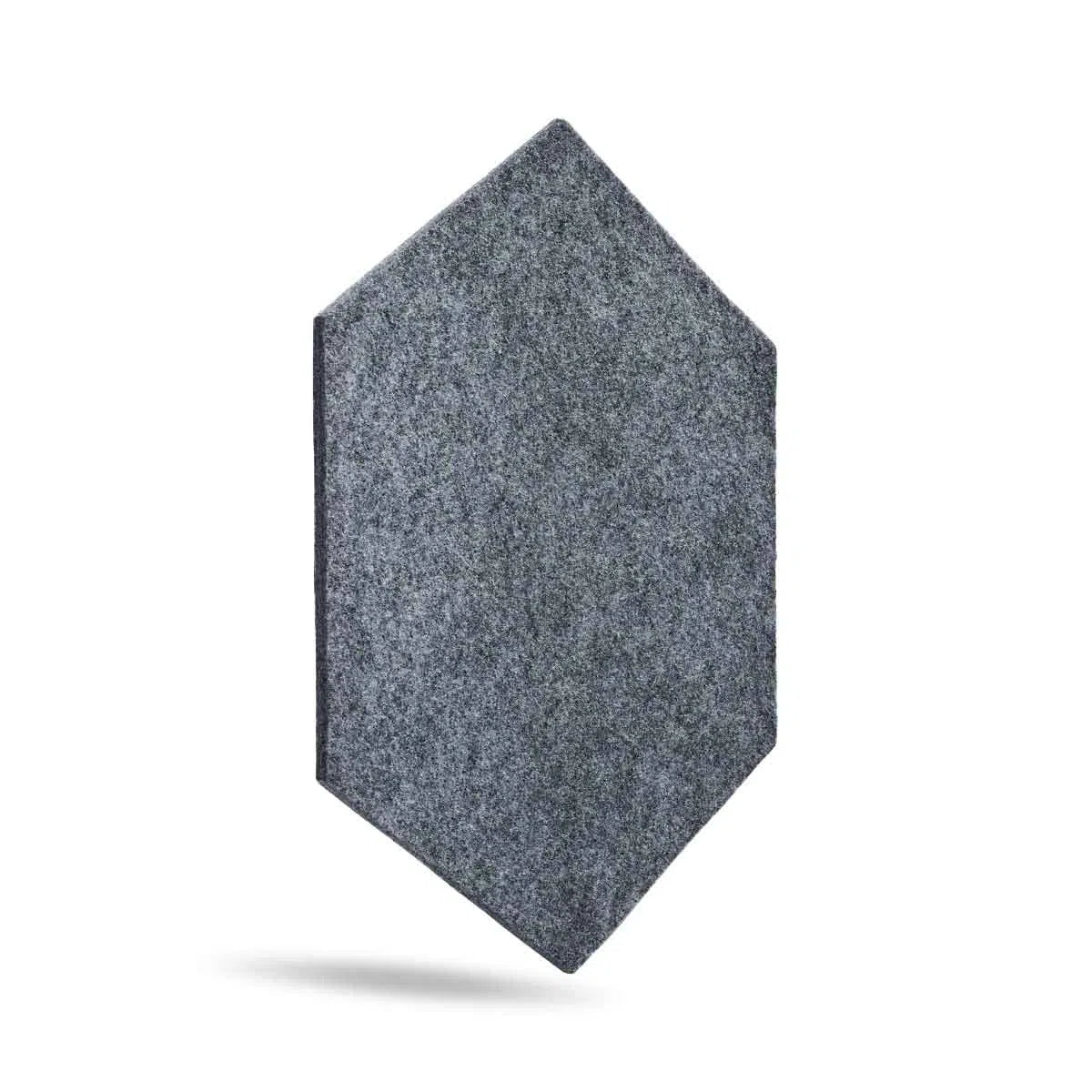 Hexa FLAT Acoustic Felt Wall Panels on white background GREY Multipack Decormania UK