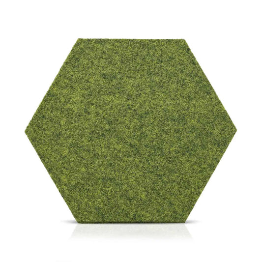 Hexa FLAT Acoustic Felt Wall Panels on white background OLIVE Multipack Decormania UK