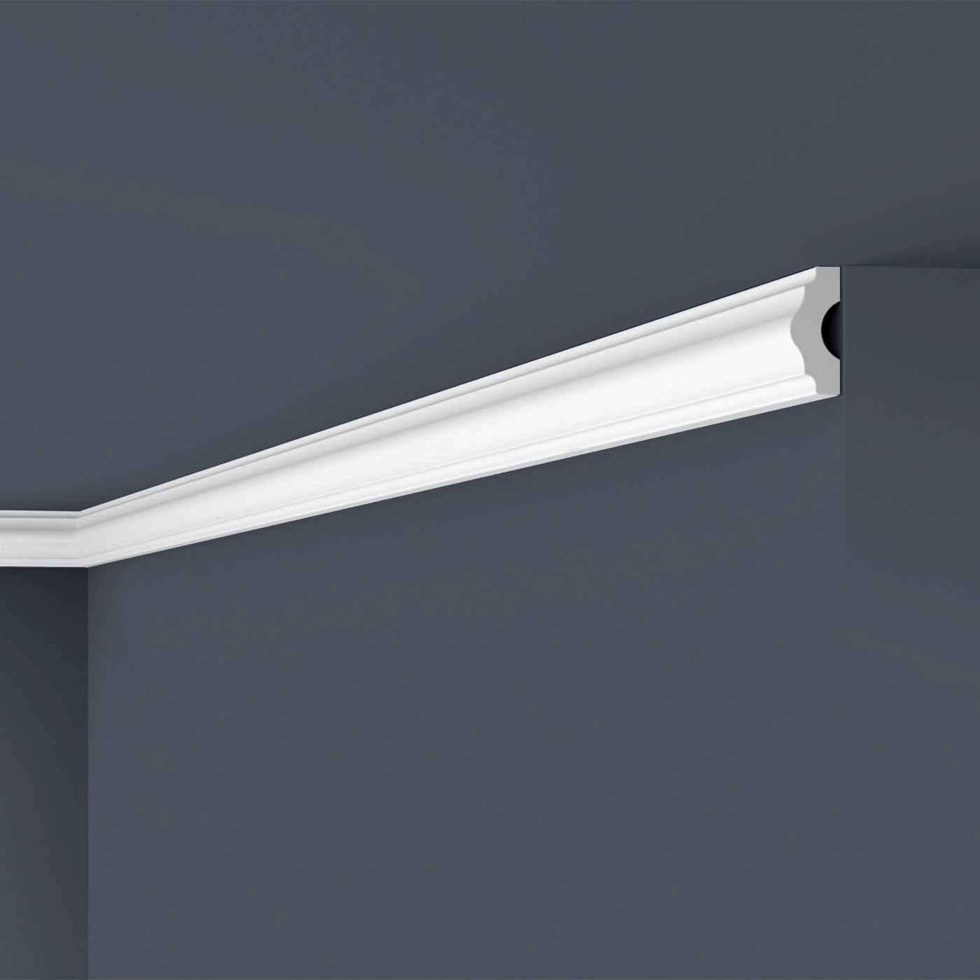 NOMASTYL® NMC 2m Ceiling Coving on plain wall and ceiling Decormania UK