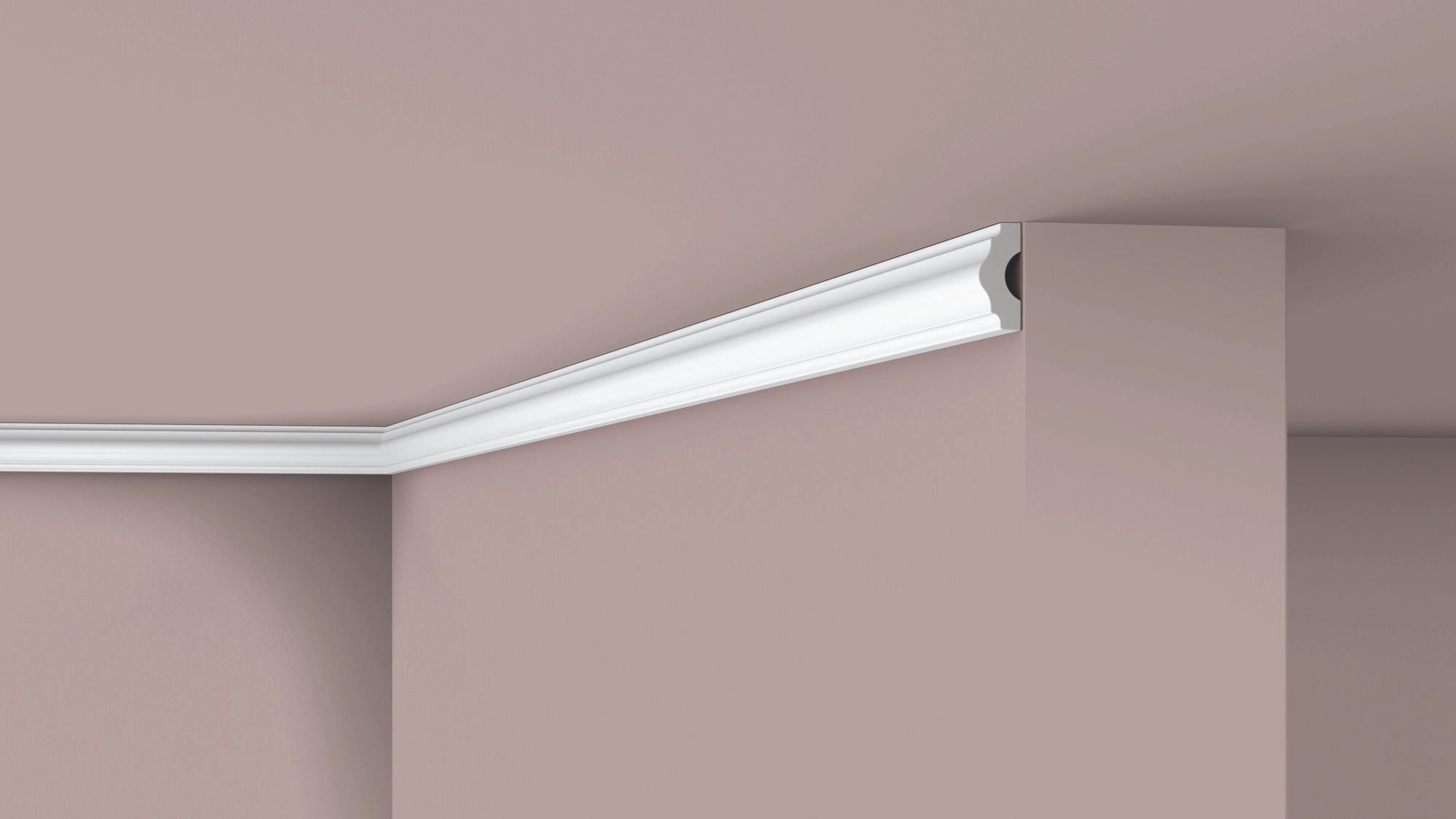 NOMASTYL® NMC 2m Ceiling Coving on plain wall and ceiling Decormania UK