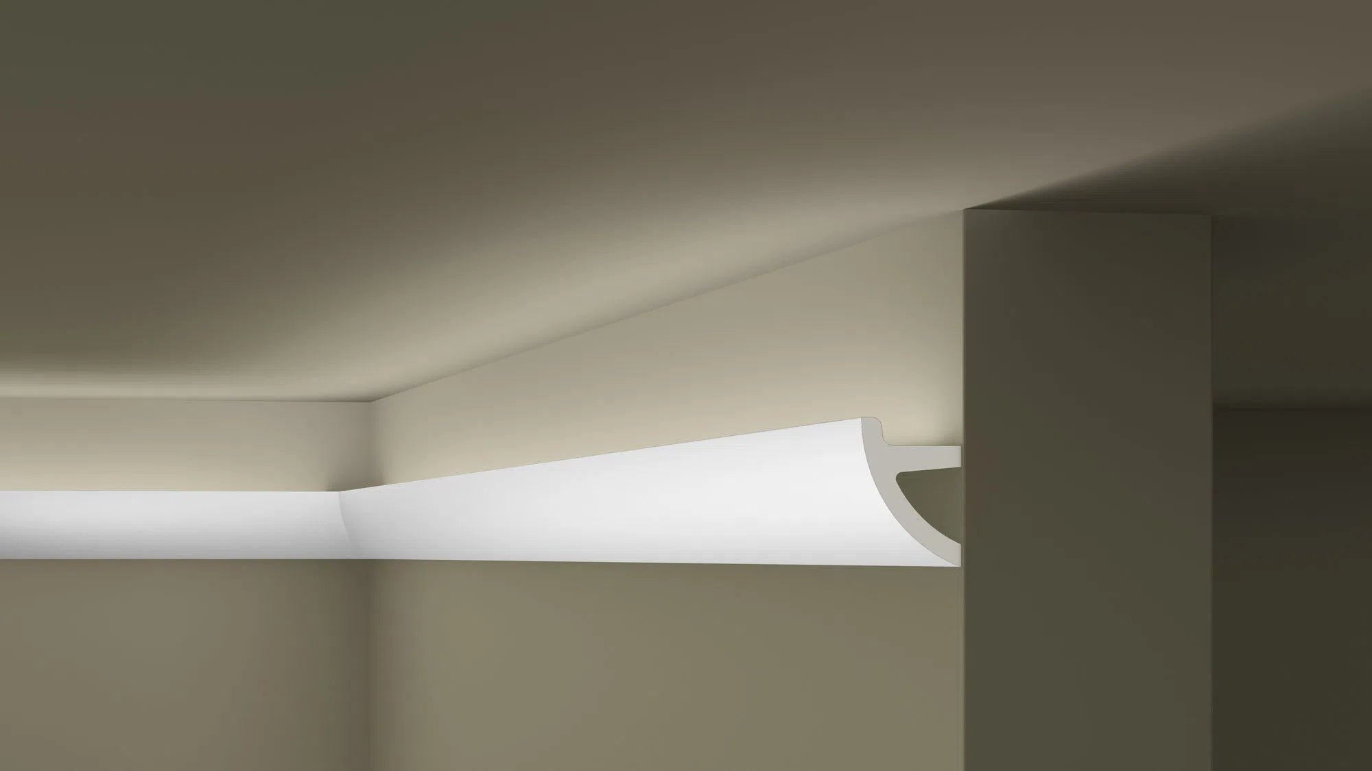 IL1 ARSTYL 2M Ceiling Coving for LED Lighting on a grey background  | DecorMania UK 