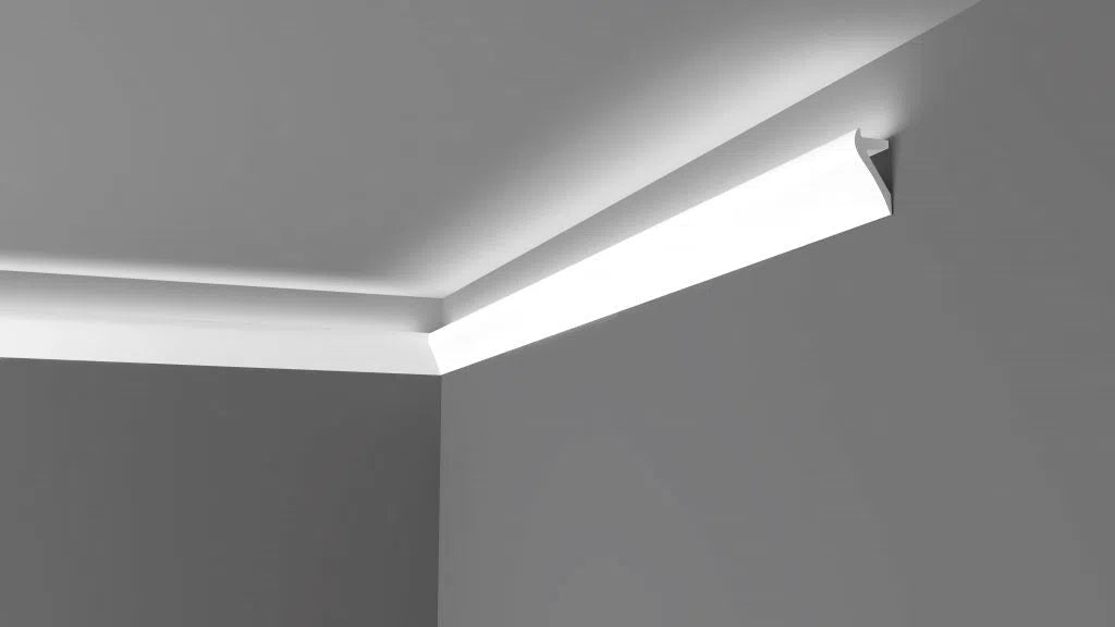 IL2 ARSTYL 2M Ceiling Coving for LED Lighting in a modern grey room | DecorMania UK 