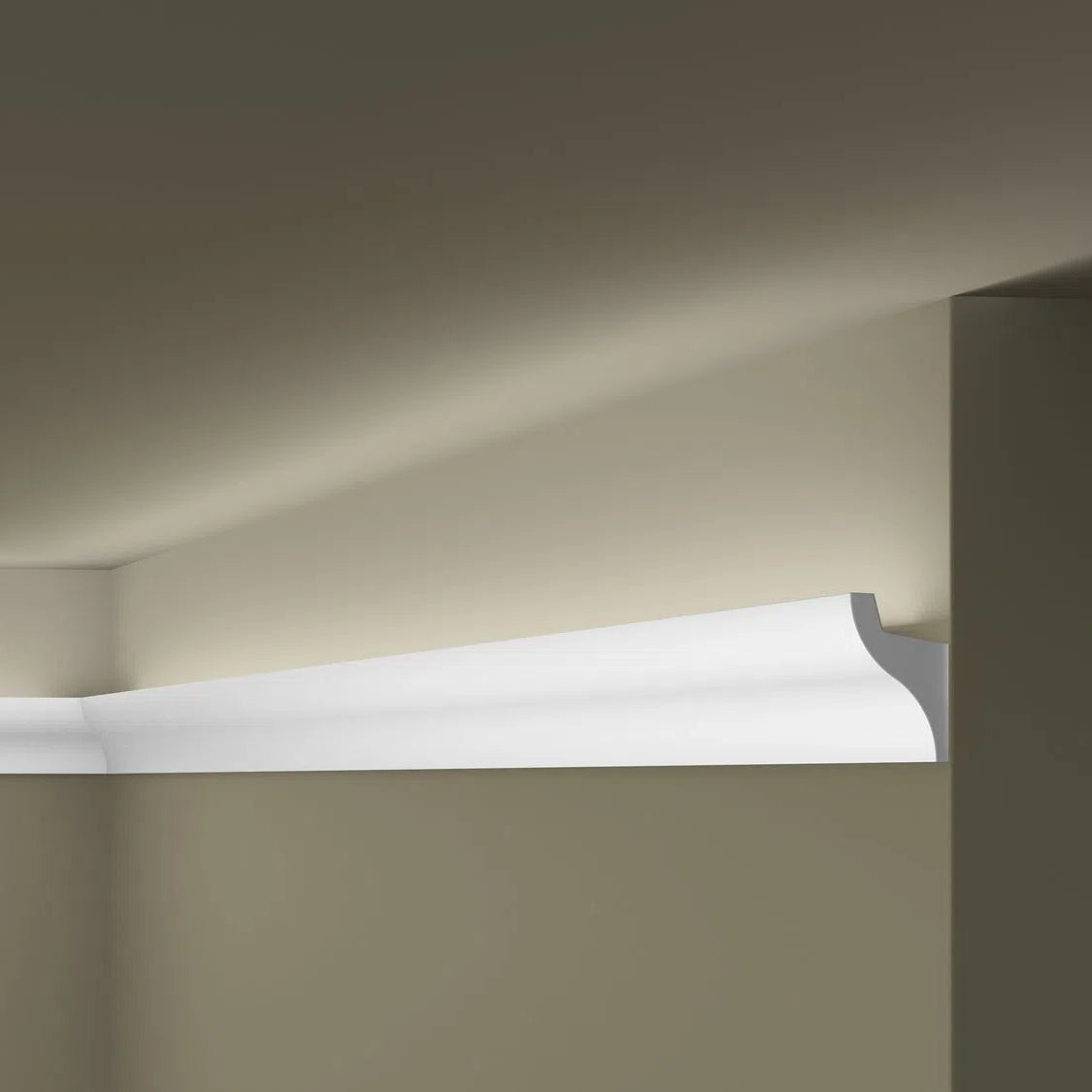 IL3 WALLSTYL 2M Ceiling Coving for LED Lighting on grey ceiling | DecorMania UK 