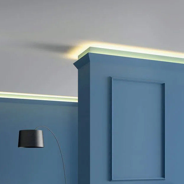 IL4 WALLSTYL 2M Ceiling Coving for LED Lighting on grey ceiling | DecorMania UK