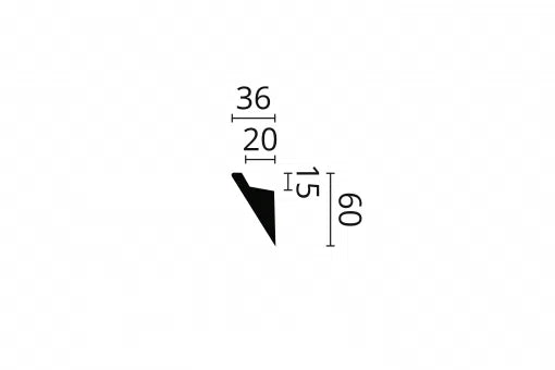 Dimensions of IL4 WALLSTYL 2M Ceiling Coving for LED Lighting | DecorMania UK 