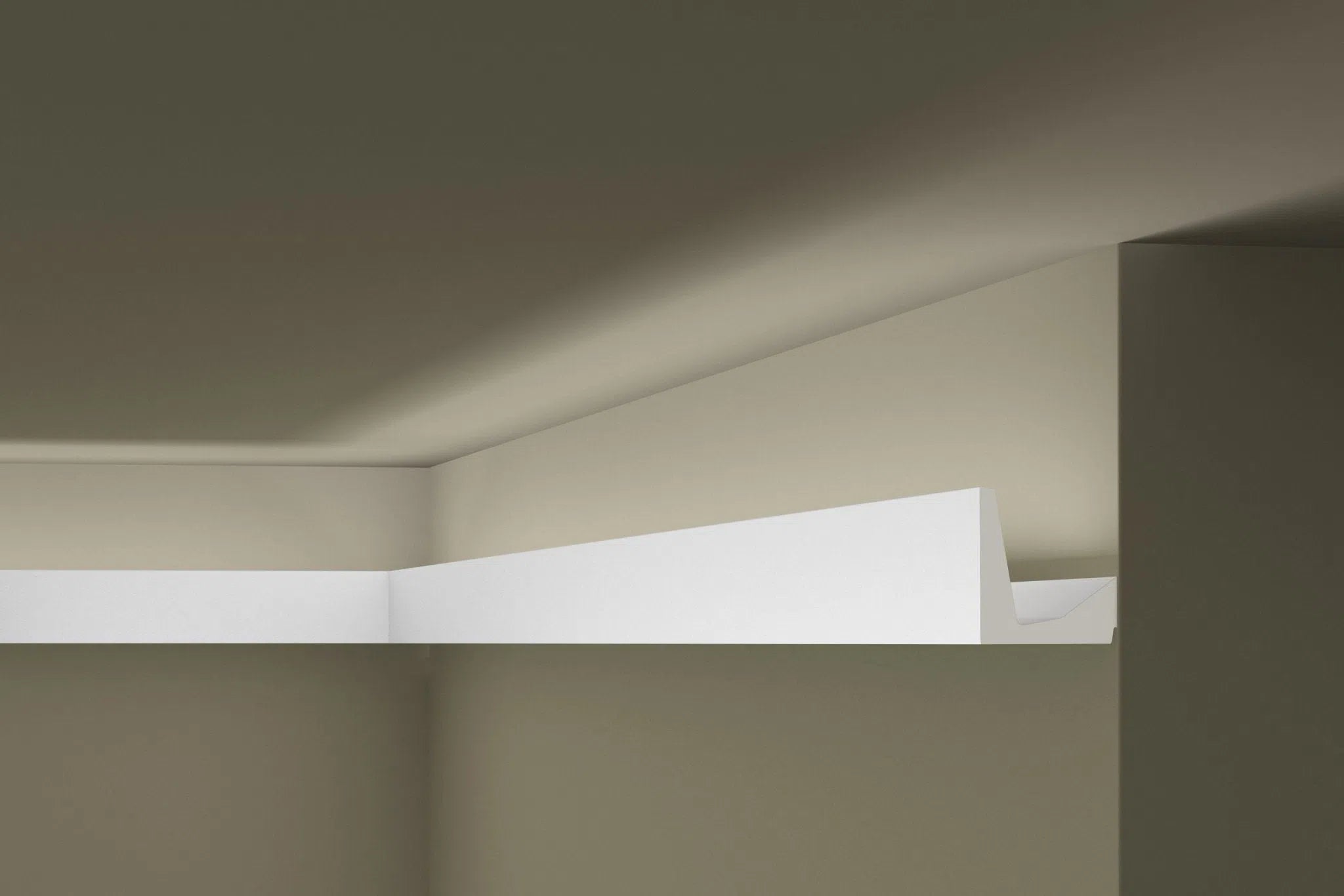 IL5 ARSTYL 2M Ceiling Coving for LED Lighting on grey wall  | DecorMania  UK 