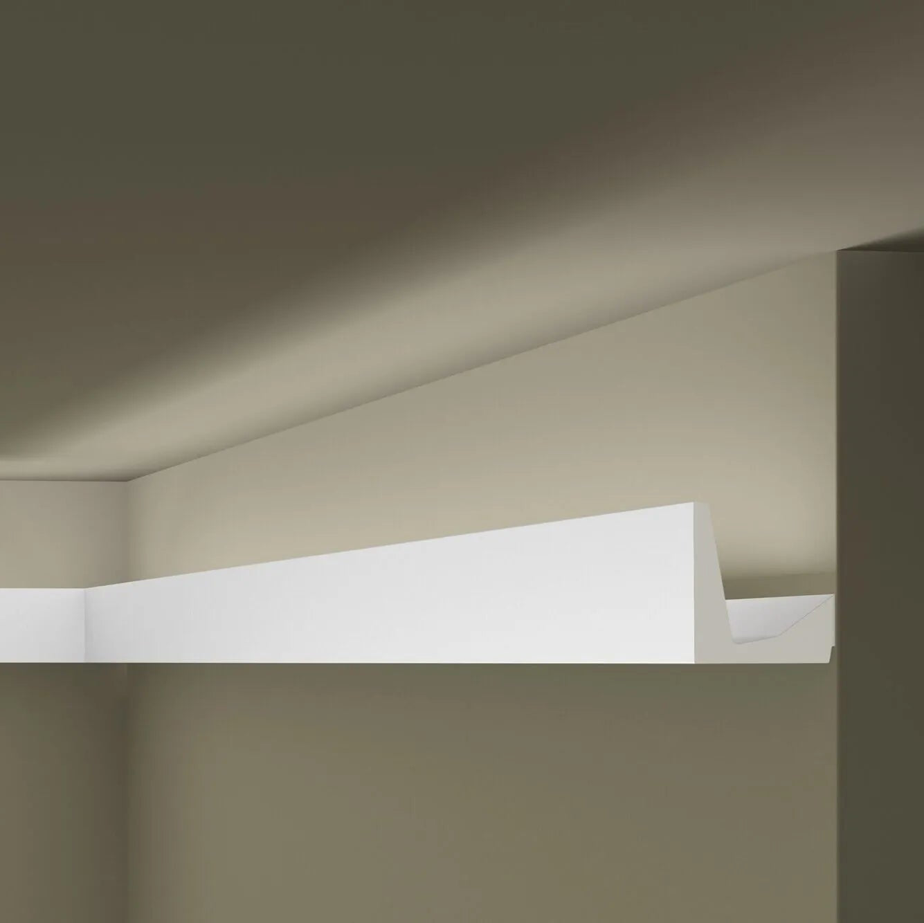 Close-up view of IL5 Arstyl 2 m Ceiling coving led lighting | DecorMania UK 