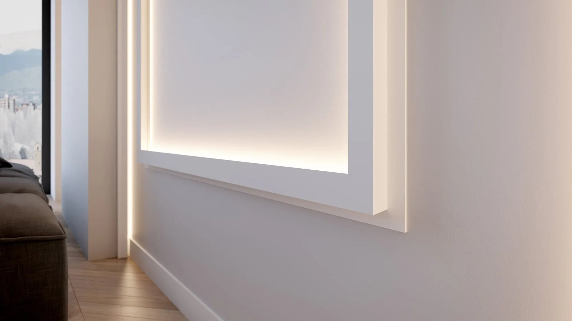 IL6 ARSTYL® 2m Ceiling Coving for LED in stylish interior  | DecorMania UK
