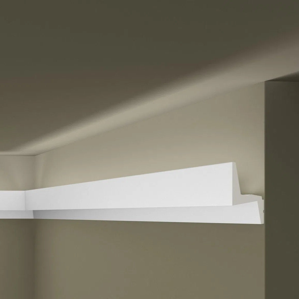 IL6 ARSTYL 2M Ceiling Coving for LED Lighting on grey wall  | DecorMania UK 