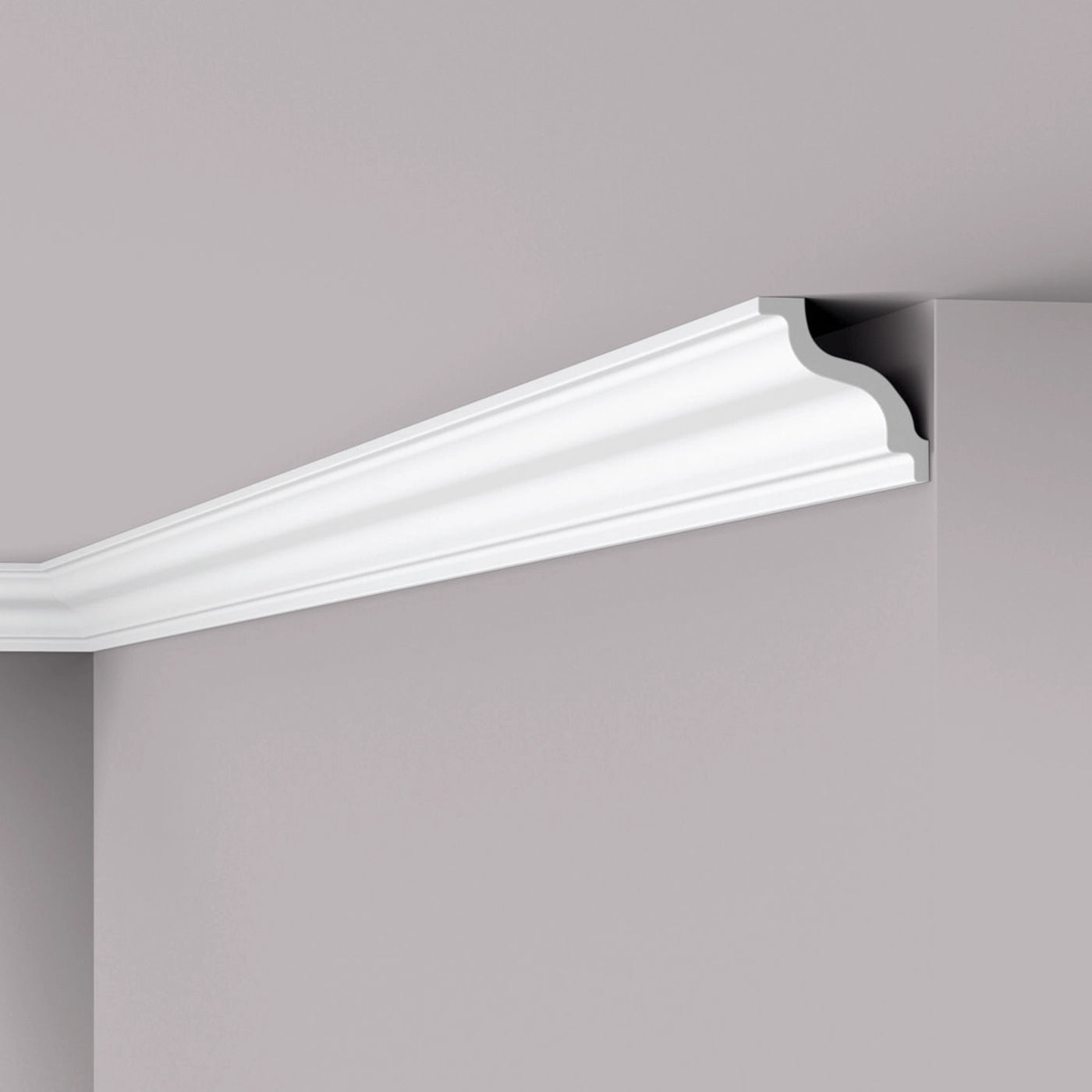 NOMASTYL® NMC 2m Ceiling Coving on plain wall and ceiling Decormania UK