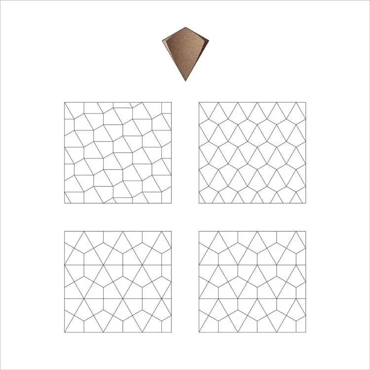 KITE 3D Cork Acoustic Wall Panels patterns on white background DecorMania UK