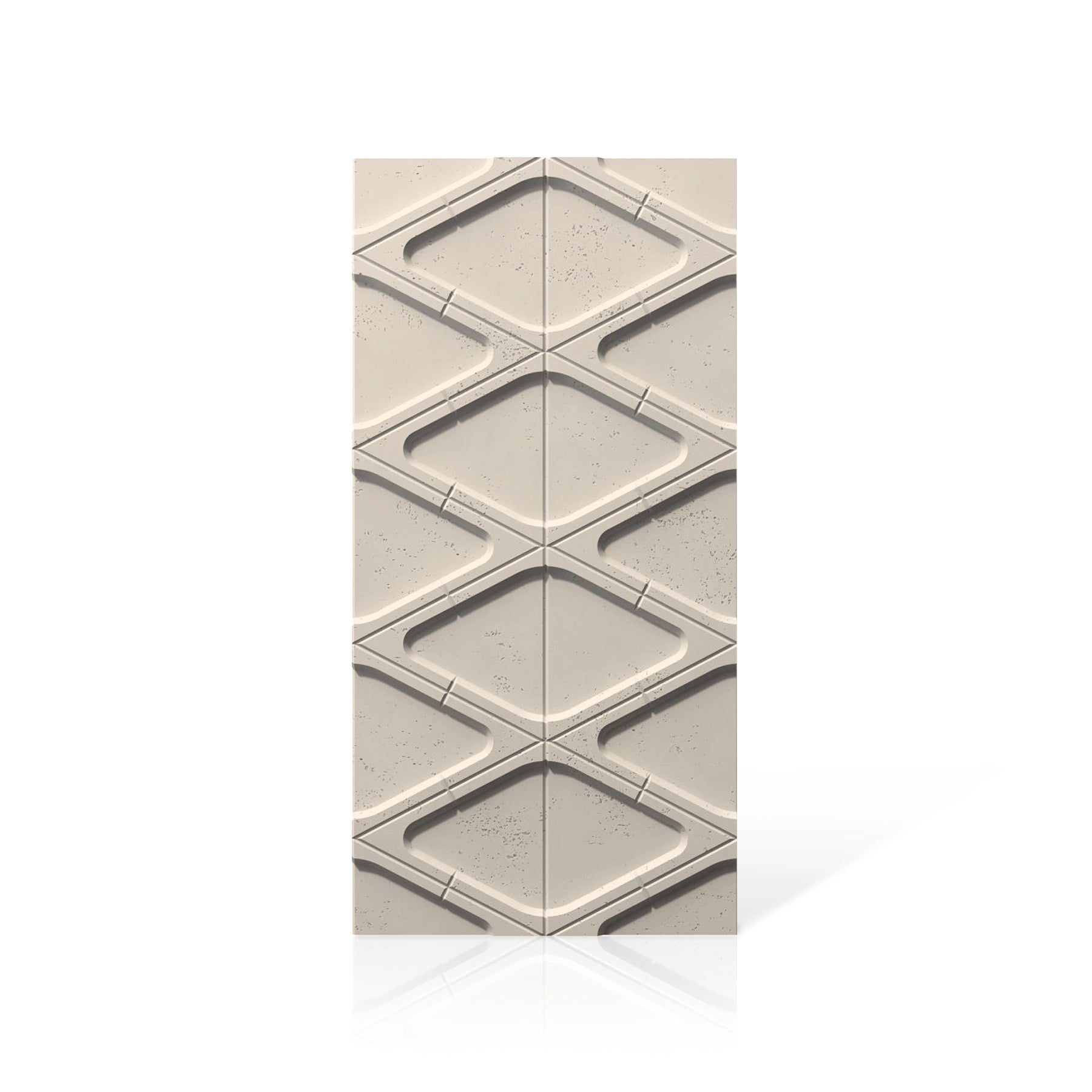 3D Concrete Wall Panels DIAMONDS colour swatch on white background DecorMania UK