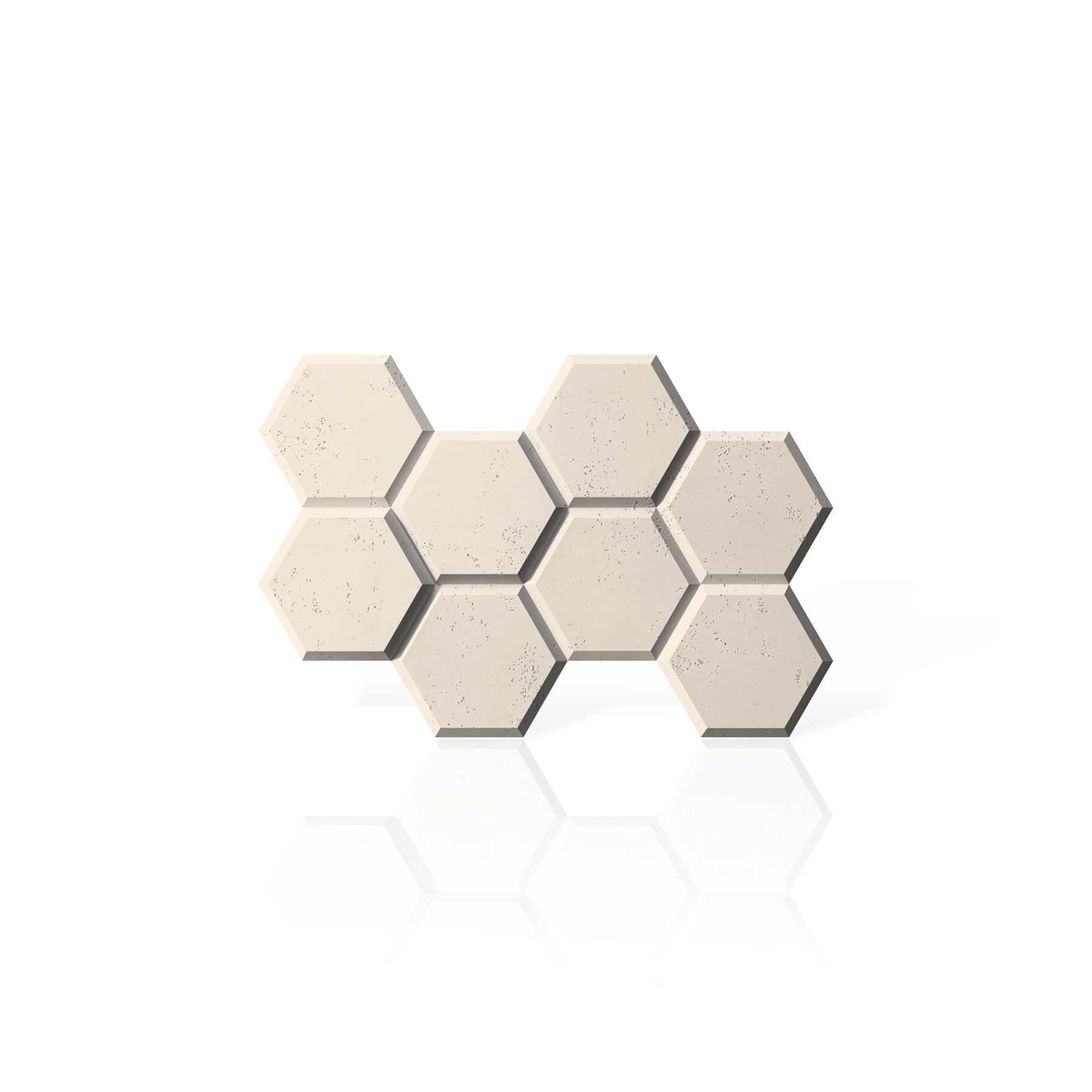 3D Concrete Wall Panels HEXAGON colour swatch on white background DecorMania UK