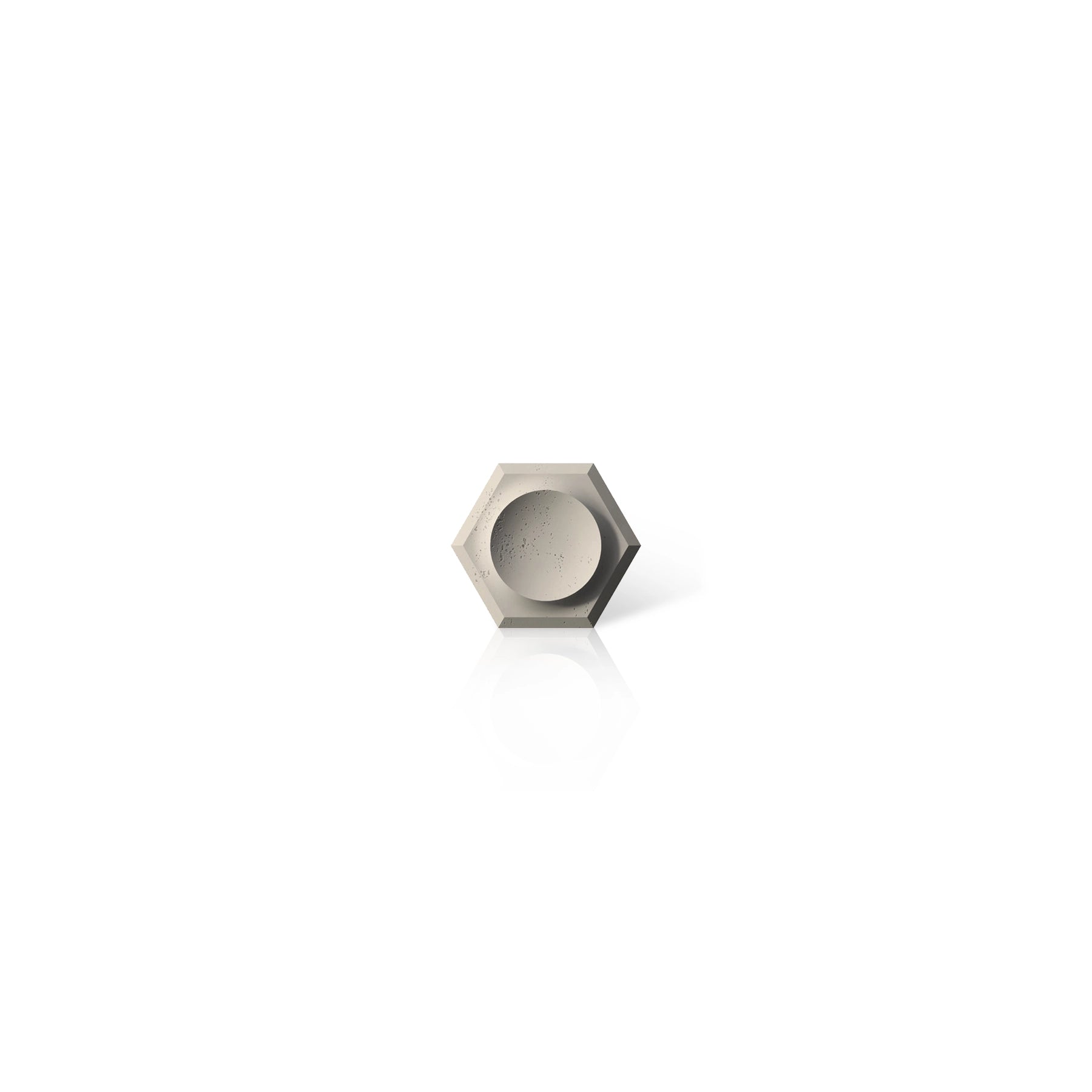3D Concrete Wall Panels HEXAGON SOLO colour swatch on white background DecorMania UK
