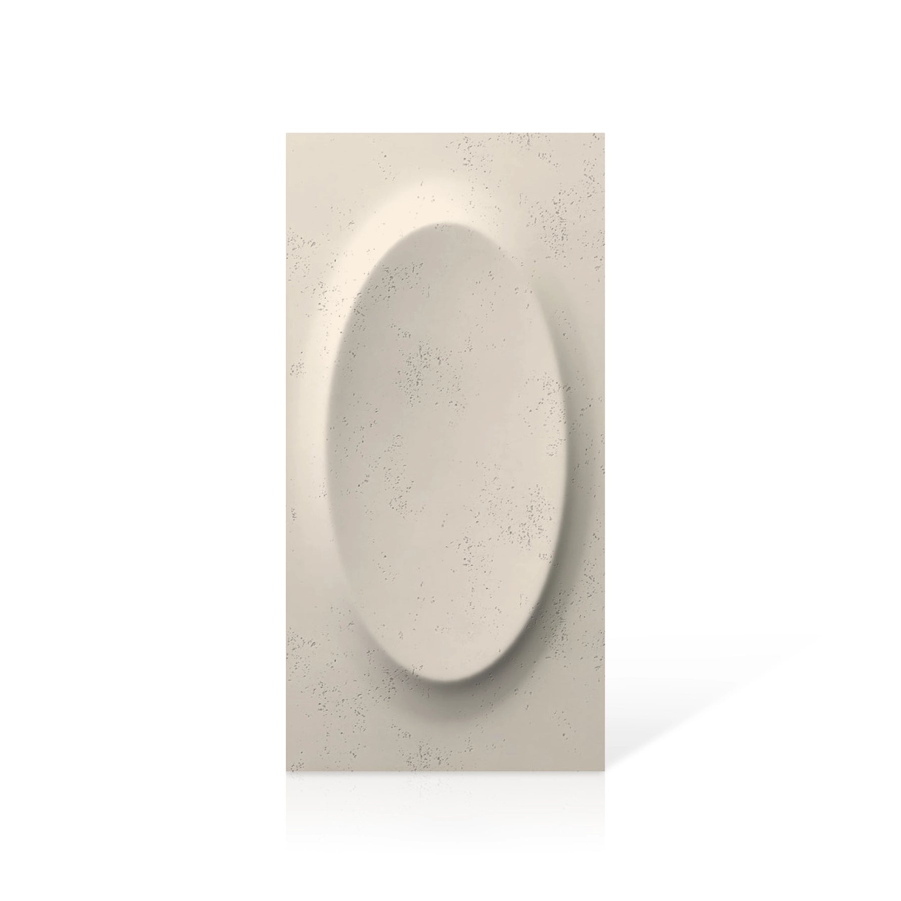 3D Concrete Wall Panels OVAL colour swatch on white background DecorMania UK