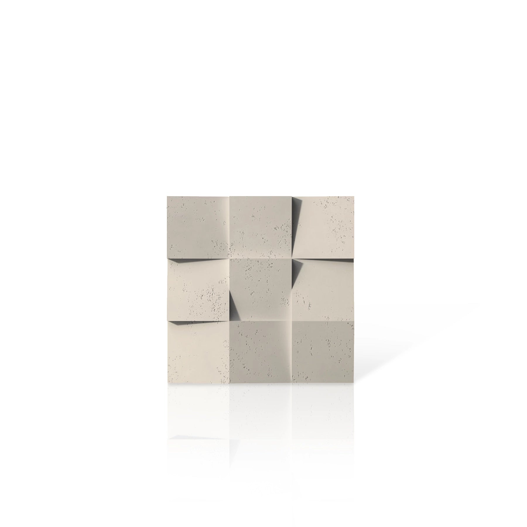 3D Concrete Wall Panels SQUARES colour swatch on white background DecorMania UK