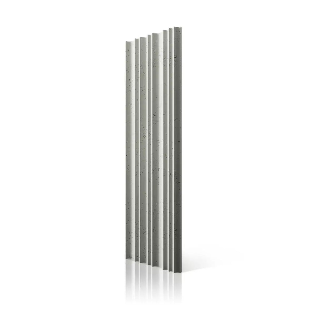 3D Concrete Wall Panels STRIPES KS colour on white background DecorMania UK