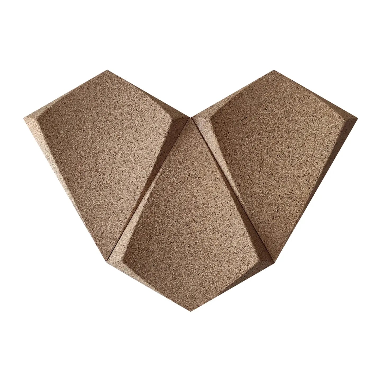 close up view of sample KITE 3D Acoustic Cork Wall Panels | DecorMania UK