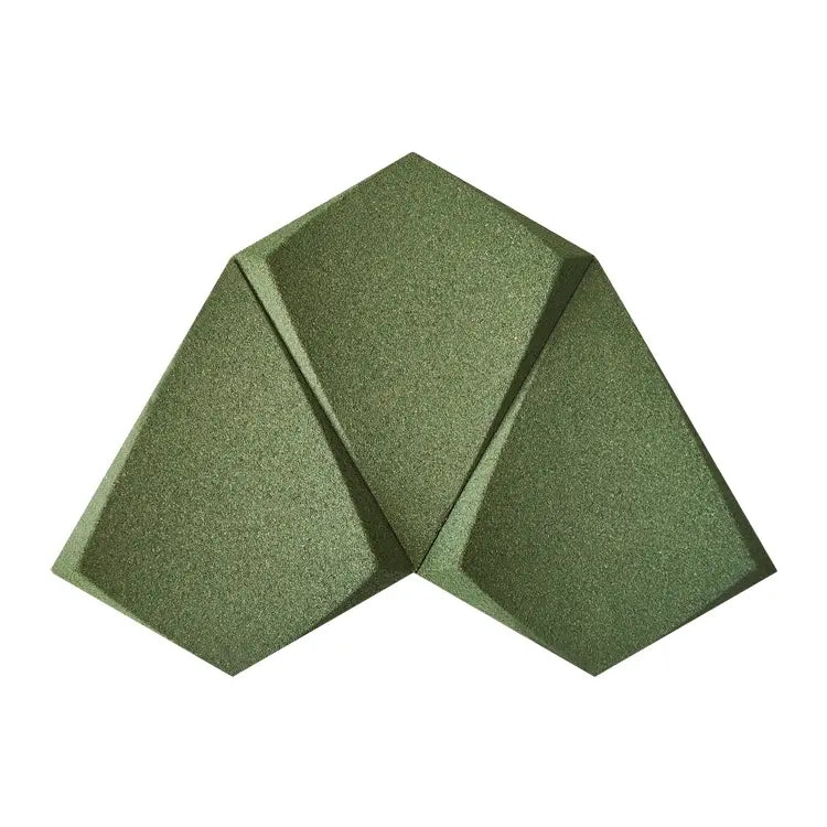 KITE 3D Acoustic Cork Wall Panels in a green color | DecorMania UK