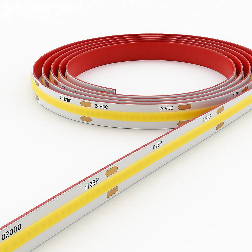 LED 8mm Strip Light – Seamless Continuous COB Lighting 5m roll